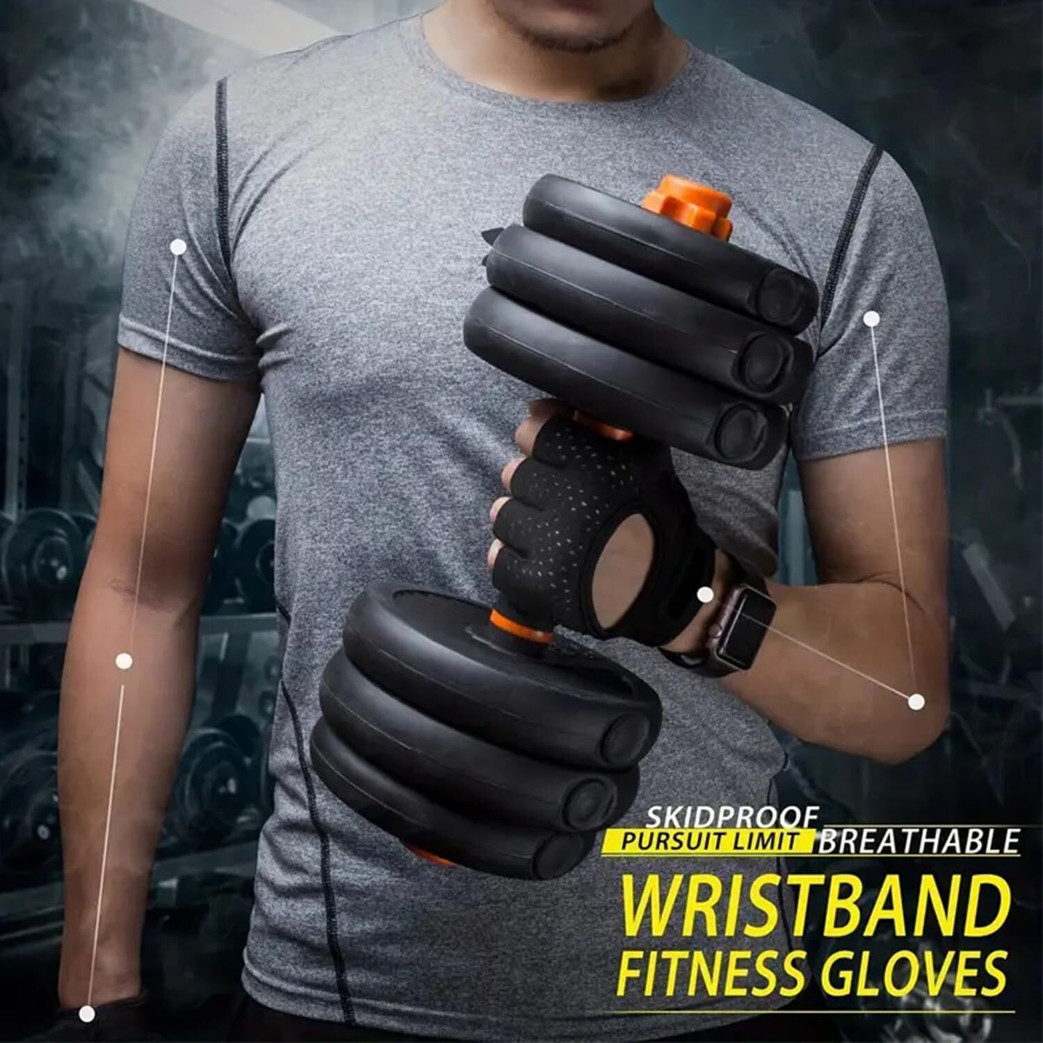 Gym Fitness Gloves Men Women Weight Lifting Bodybuilding Training Workout Gloves