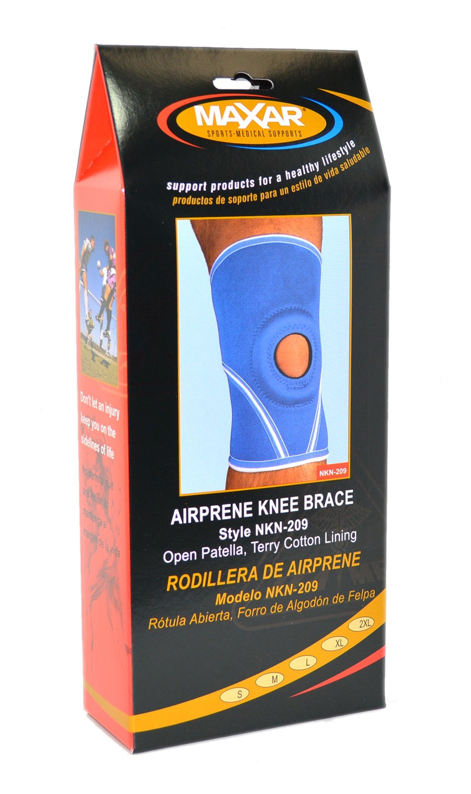 MAXAR Airprene (Breathable Neoprene) Knee Sleeve X-Large (Pack of 2), Azul