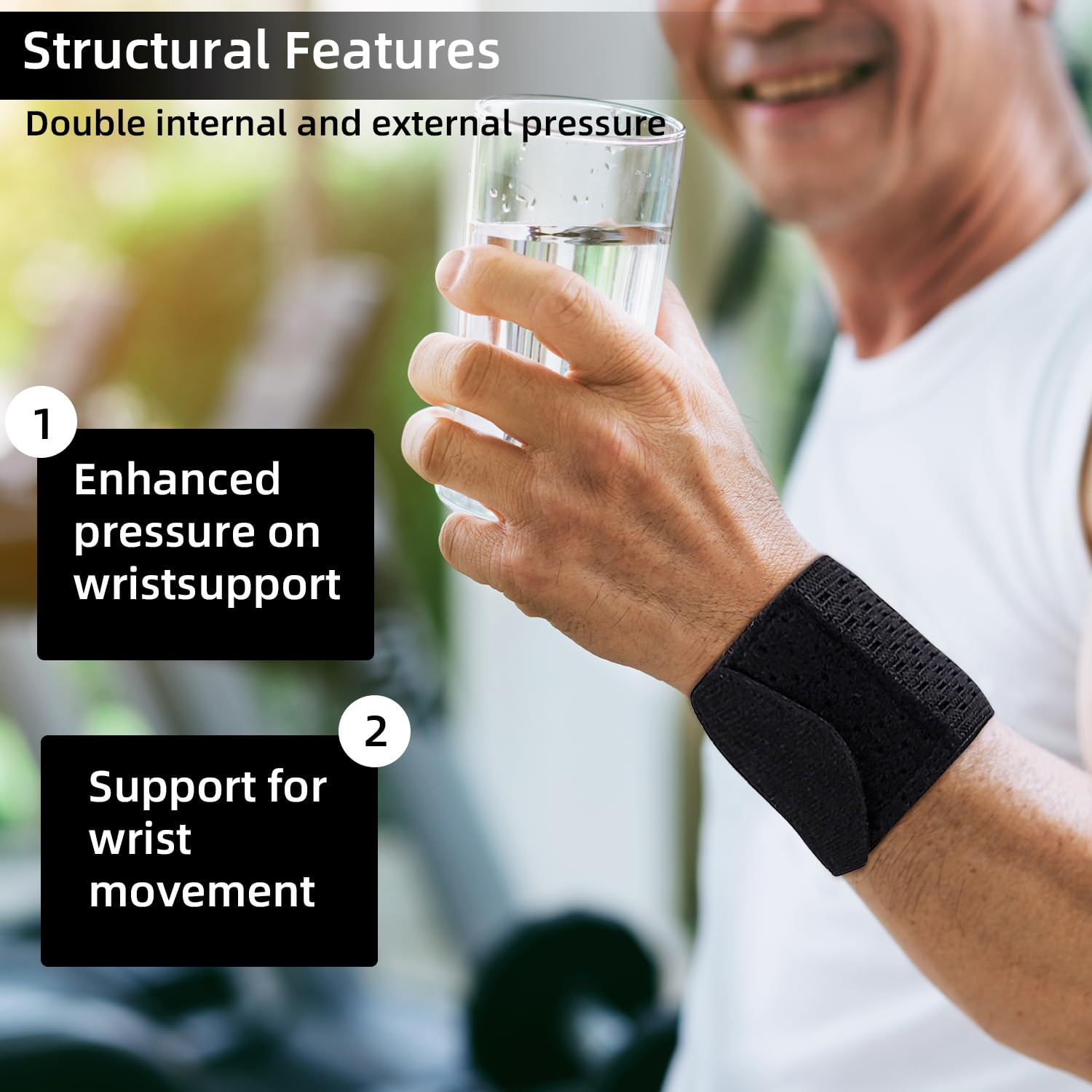 2 Pcs Carpal Tunnel Wrist Brace, Ultra Thin Compression Support Strap
