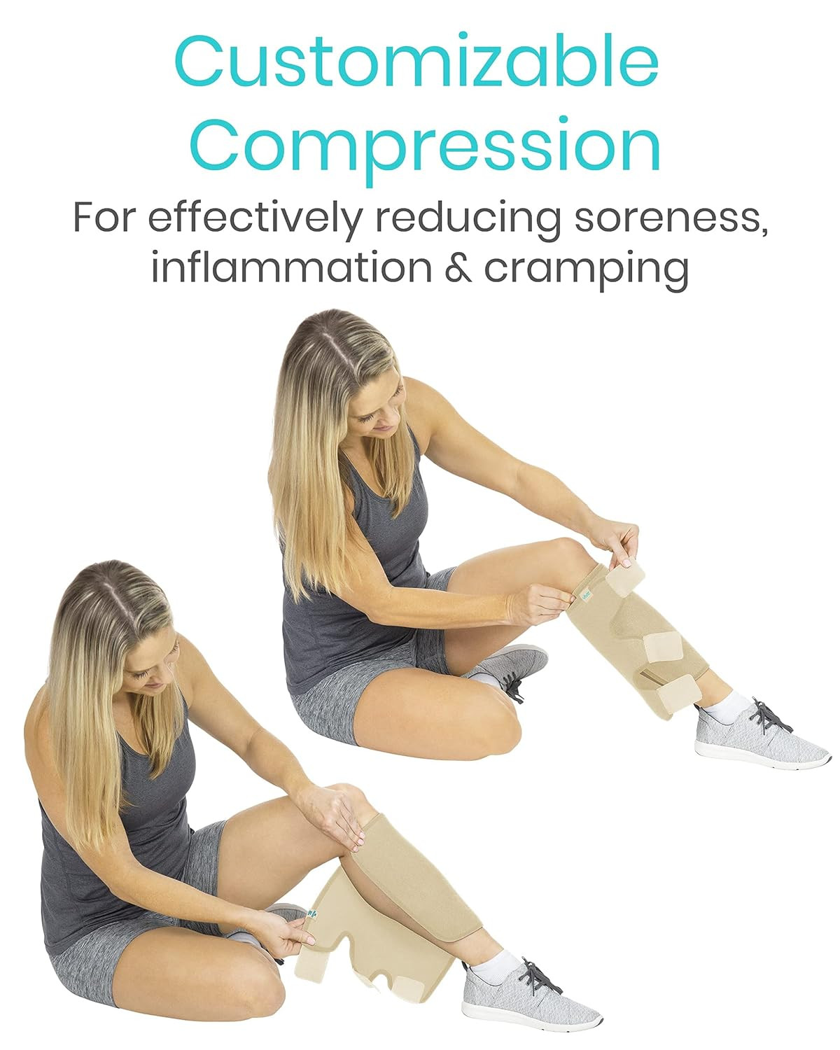 Adjustable Calf Brace for Shin Splints – Compression Sleeve for Pain Relief