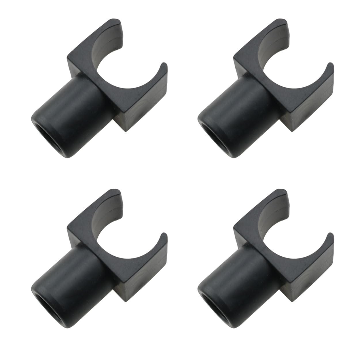 4PCS U-Shaped Wheelchair Rail Sliders for 7/8 in Tubing, Black