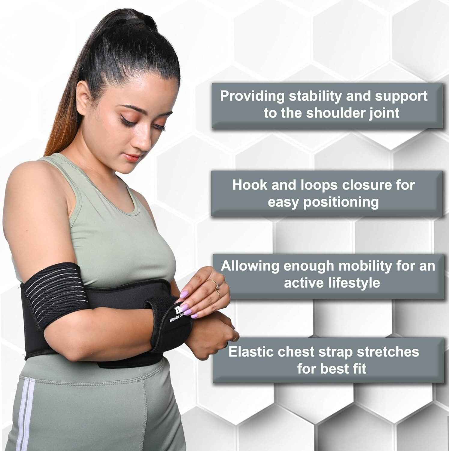 Left Right Shoulder Immobilizer Arm Sling Elastic Brace for Clavicle Collar B…