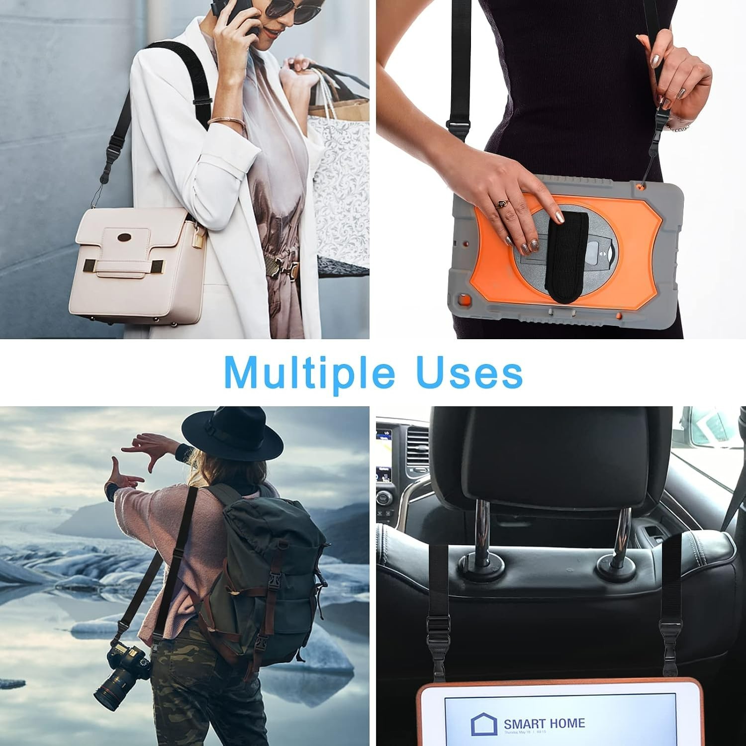 Comfortable Black Shoulder Strap with Removable Design for Ultimate Flexibility