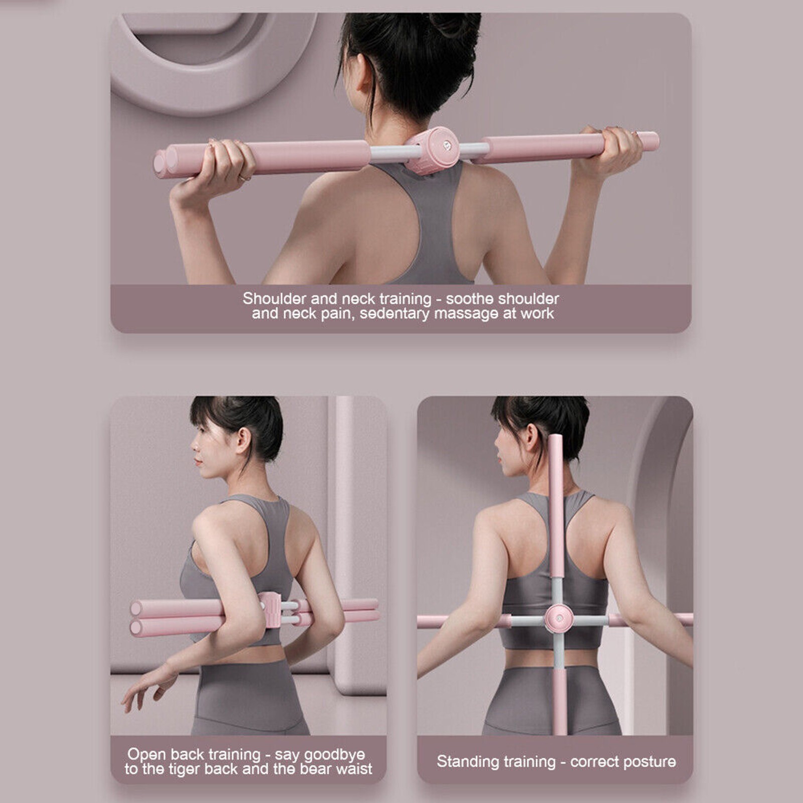 Posture Corrector Yoga Sticks Upper Back Brace Prevent Humpback For Adult & Kid