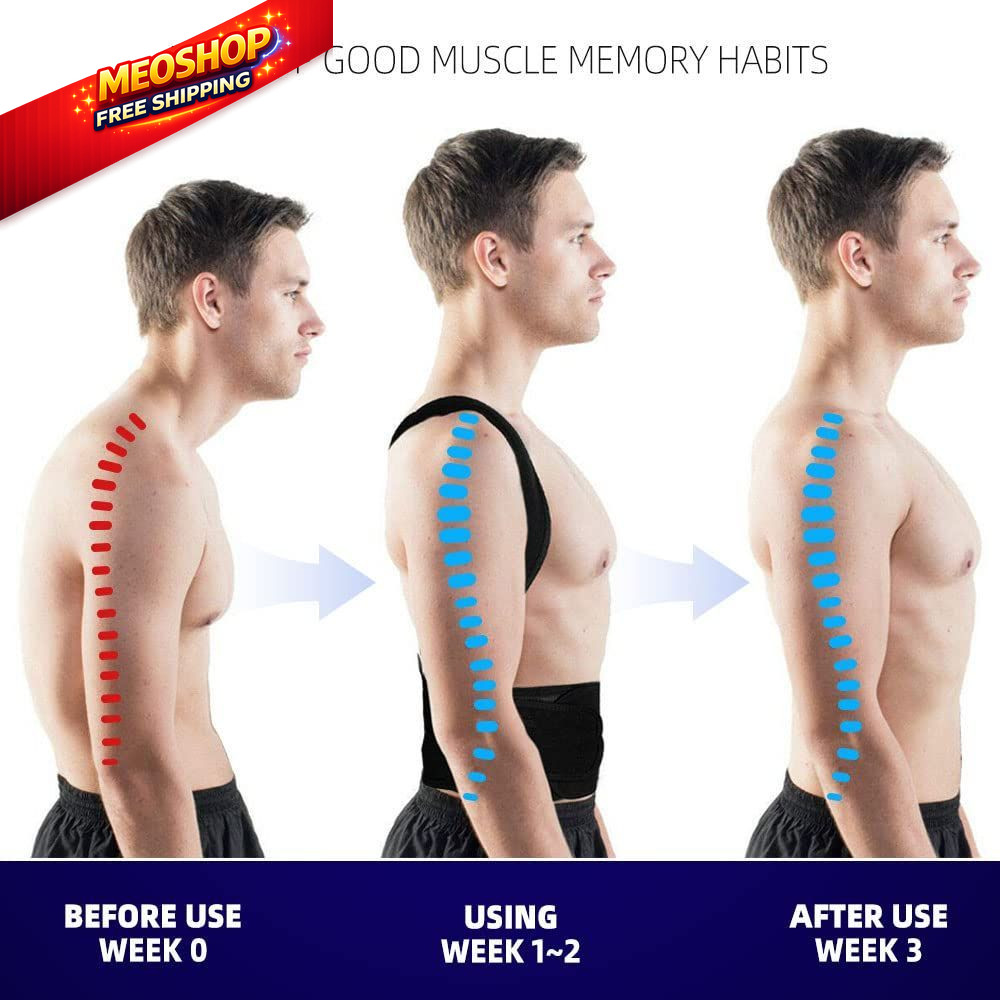Upgraded Posture Corrector Back Brace for Men and Women, New XXL, Black