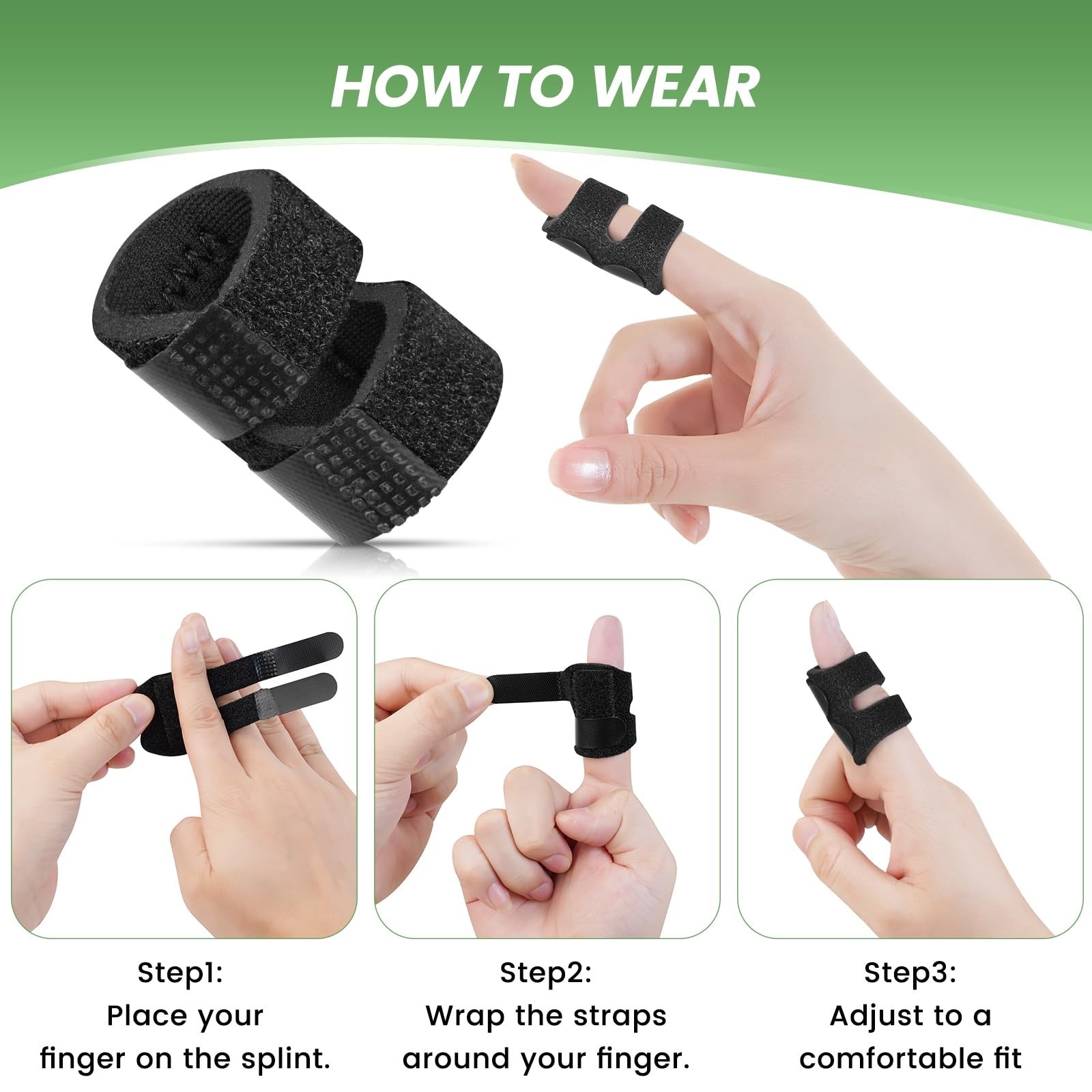 5 Pcs Thumb Splints & Small Finger Braces for Pain Relief, Support & Stability