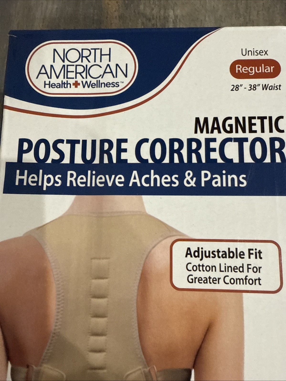 North American Health + Wellness Magnetic Posture Corrector Adjustable Fit 28-38