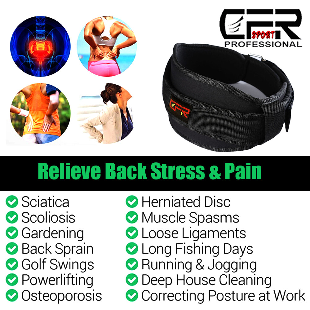 Adjustable Lumbar Support Lower Waist Back Belt Brace for Men Women Lifting Pain