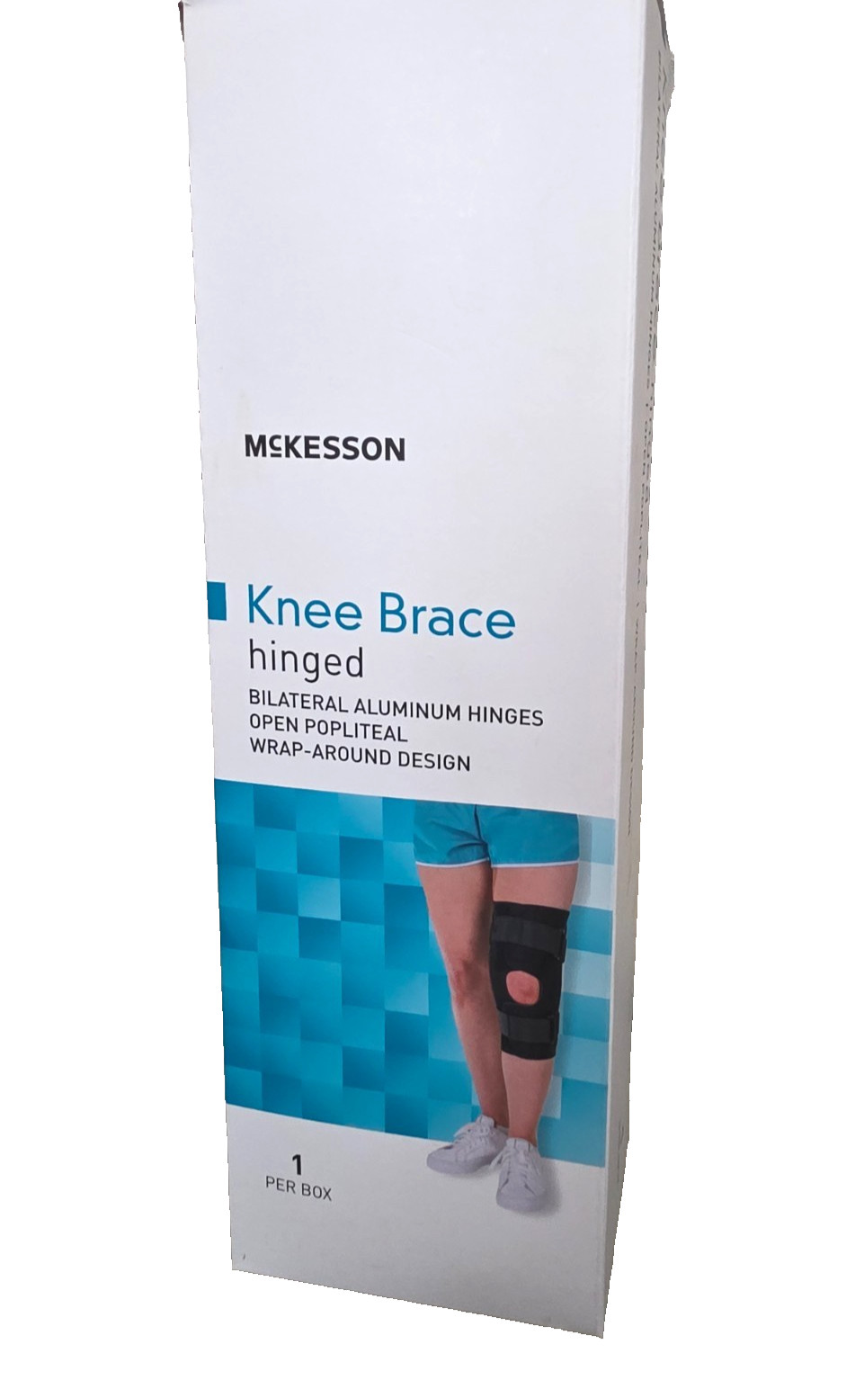 McKesson Open Patella Popiteal Hinged Knee Brace Black X Large 23-25.5″ XL NIB