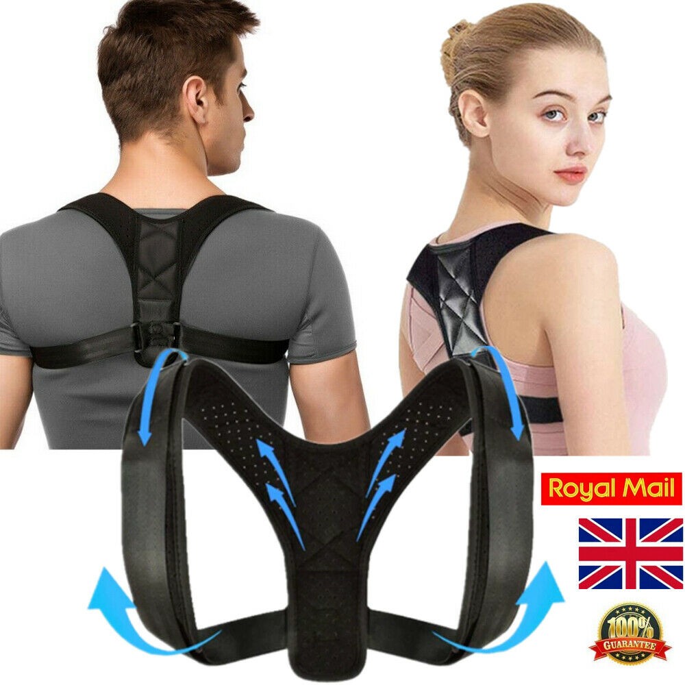 Adjustable Posture Corrector Low Back Support Shoulder Brace Belt for Men Women