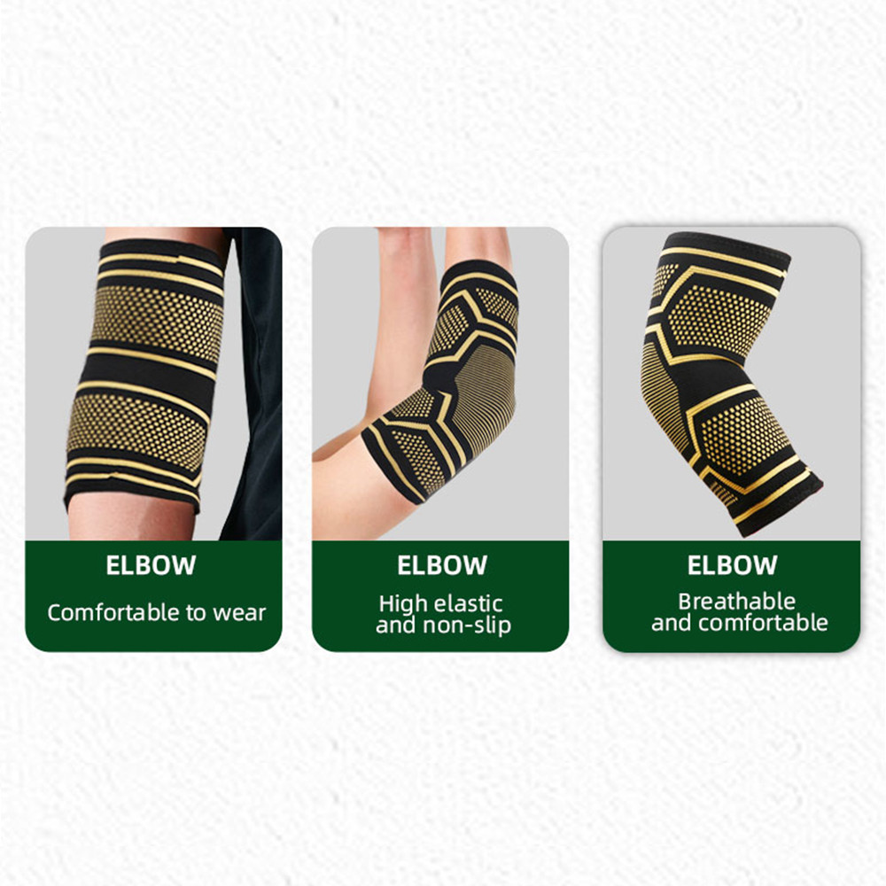 Copper Elbow Brace Compression Support Sleeve Arthritis Tendonitis Joint Pain US
