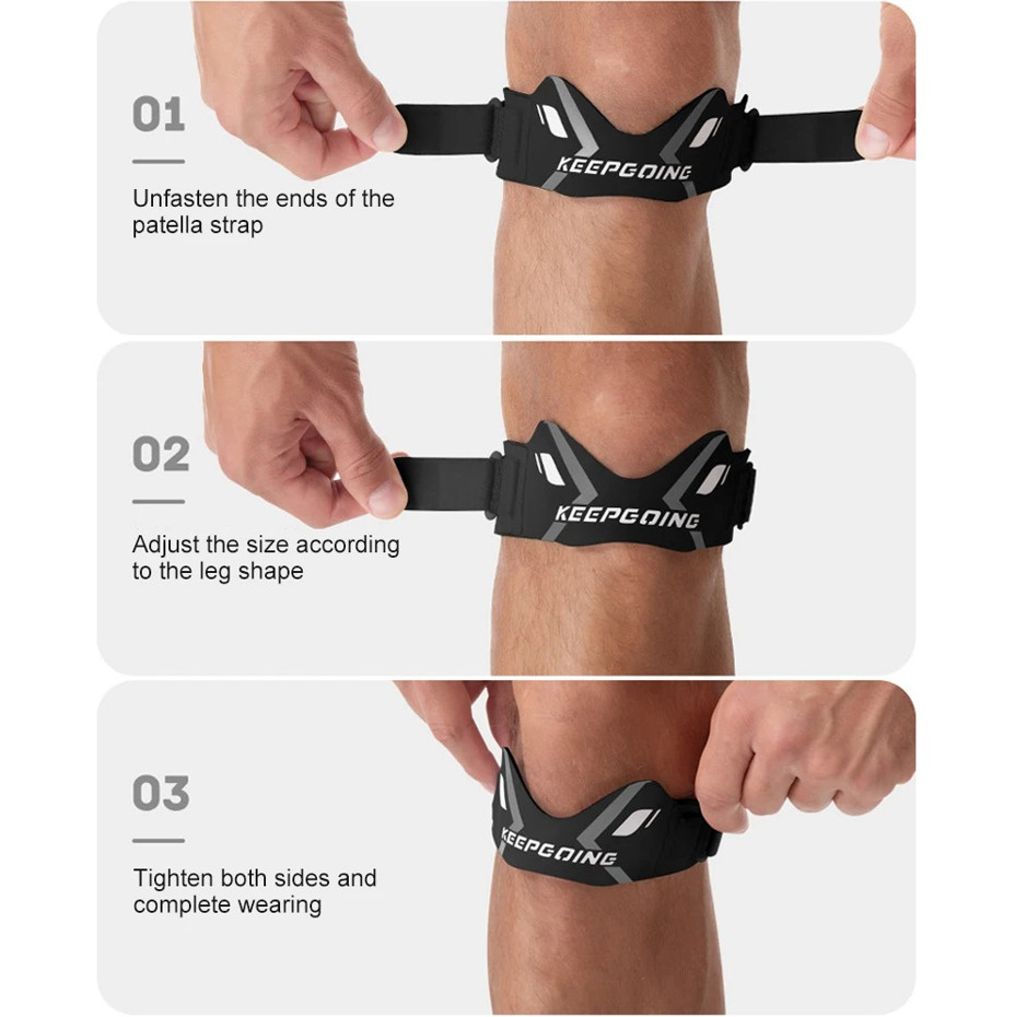 1Pc Adjustable Patella Knee Strap Pain Relief Support Brace for Sports Workout