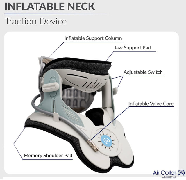 Dispositivo de tracción cervical ajustable para aliviar tensión de cuello