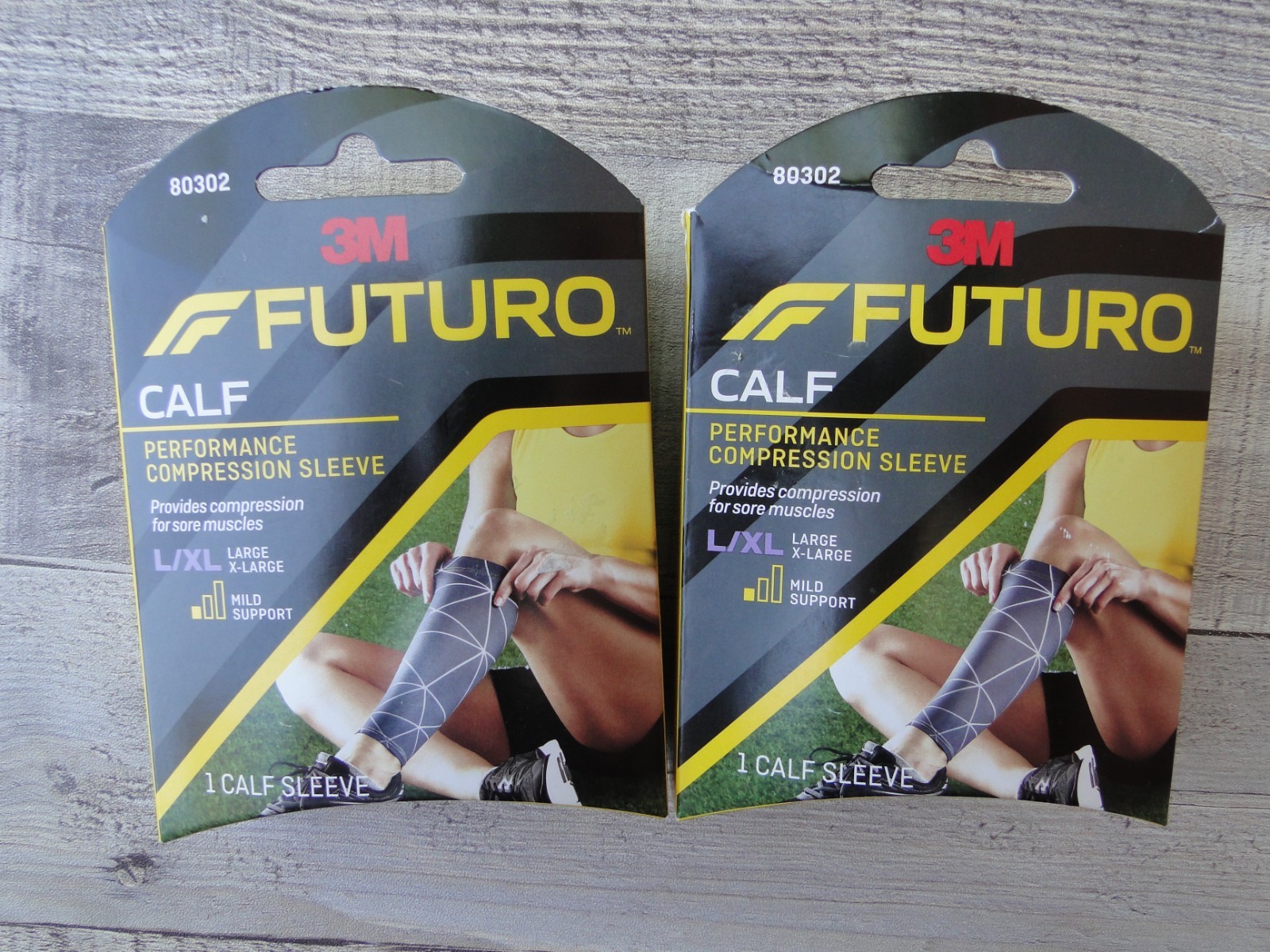 2 Futuro 3M Calf Performance Compression Sleeve Size: L/XL Mild Support #80302