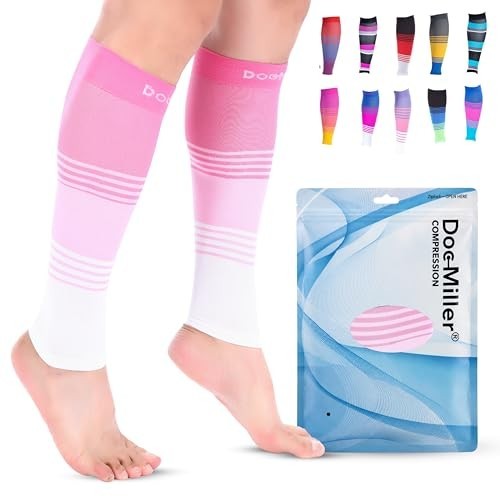 Calf Compression Sleeves 20-30 mmHg Pair Footless Wide Calf Running Shin
