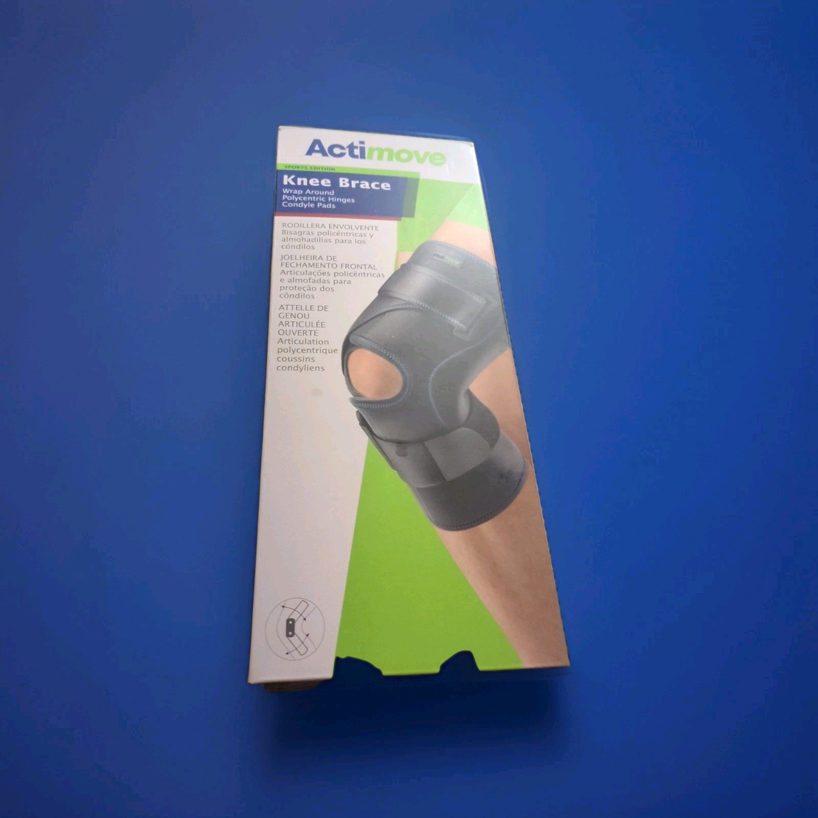 Actimove Knee Brace Wrap Around, Polycentric Hinges, Condyle Pads Black X-Large