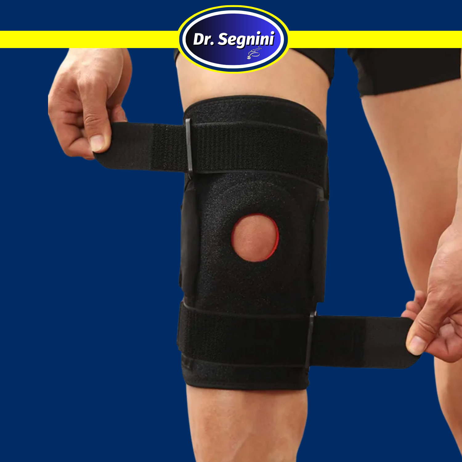 KNEE BRACE HINGED COMPRESSION SLEEVE JOINT SUPPORT OPEN PATELLA STABILIZER WRAP✅
