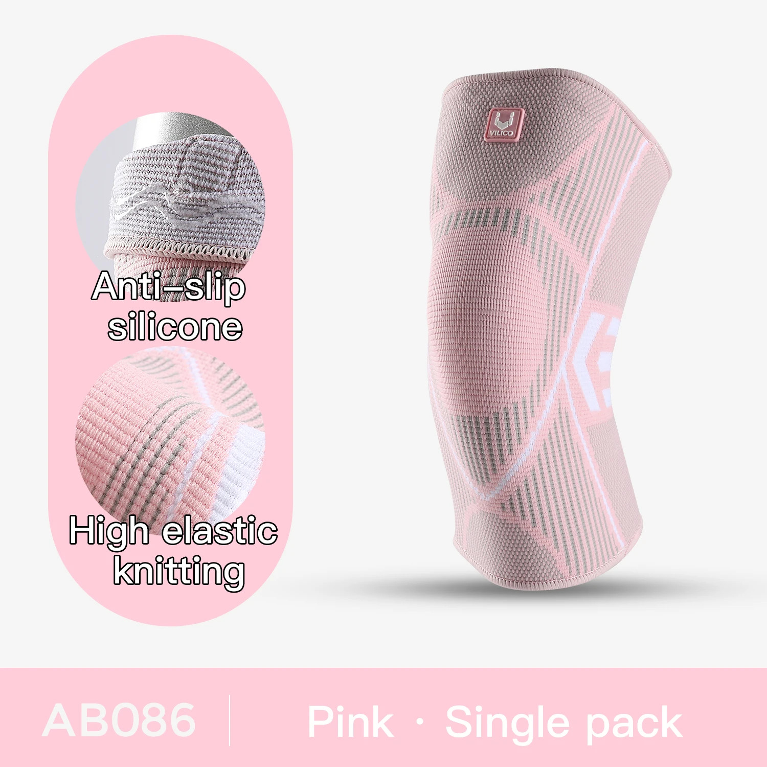 1 PC Professional Knee Support Compression Knee Sleeve anti Slip Silicone Knee B