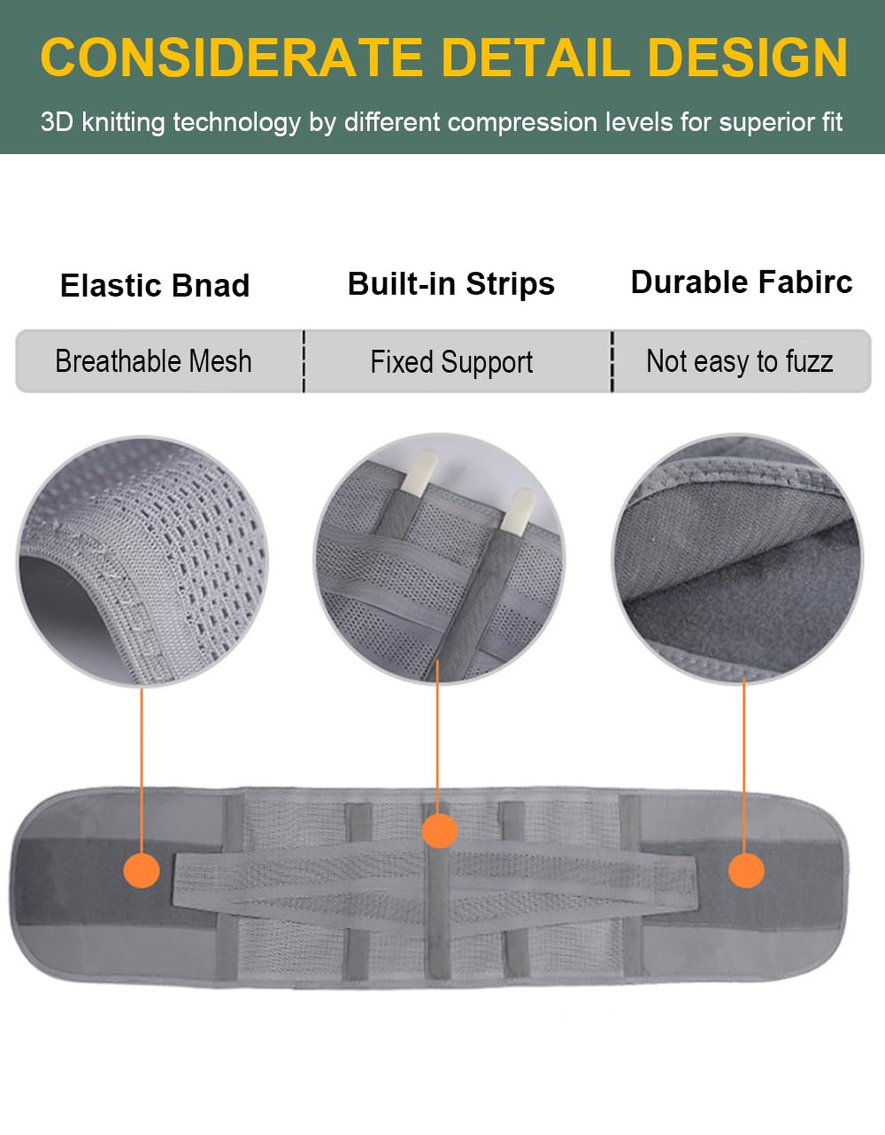 Back Support Brace for Lower Back Pain Men Women Elastic Waist Belt Sciatica