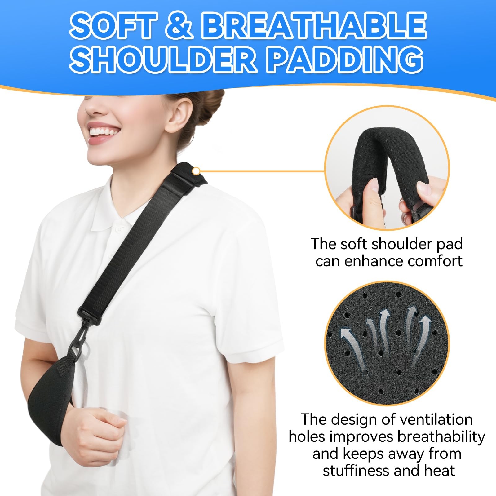 GAOUREL Arm Sling Sport Adult – Lightweight and Breathable Shoulder Immobiliz…
