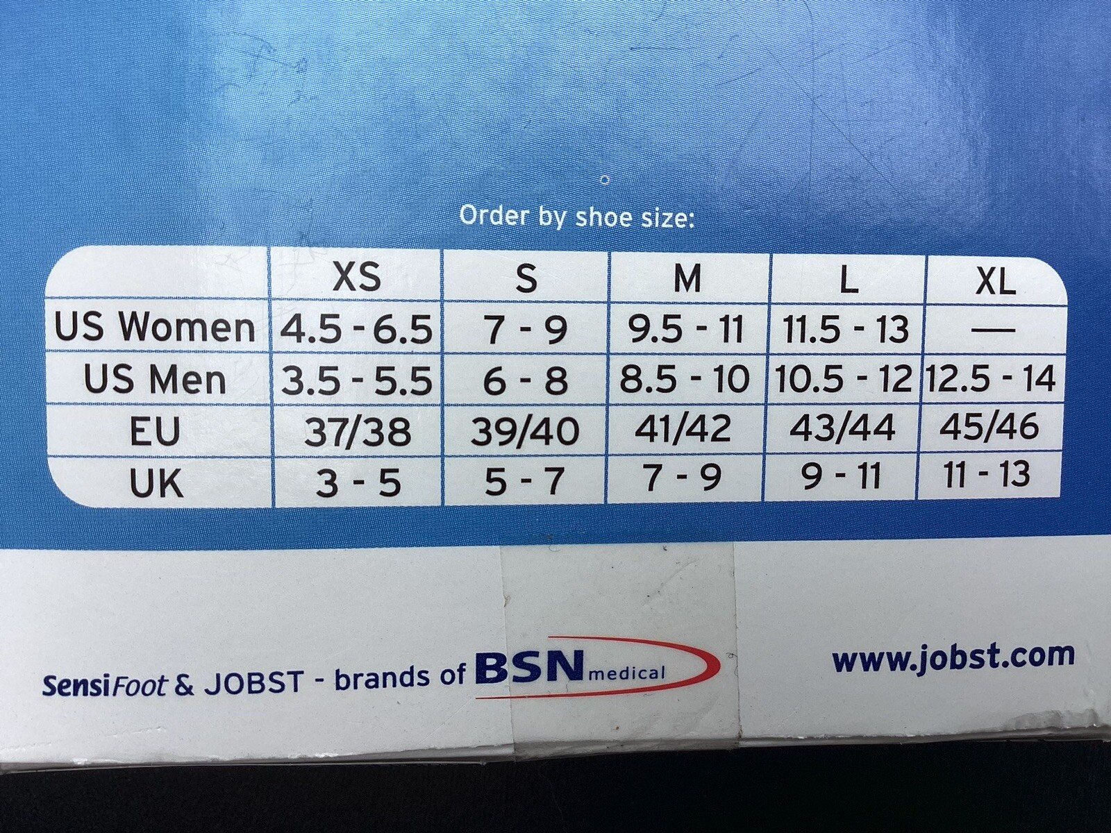 Jobst Sensifoot Diabetic Socks, white, crew style, NEW, size M