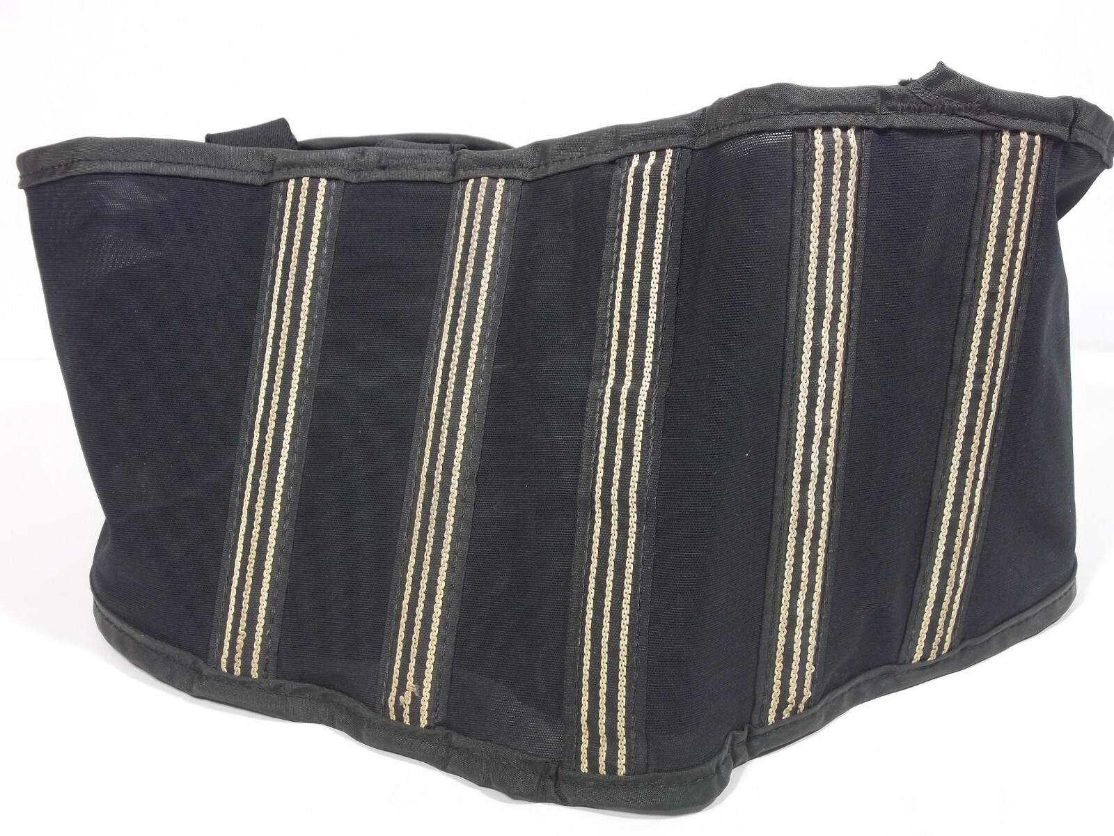 Size L Lifting Lumbar Lower Back Waist Support Belt Brace Suspender Black