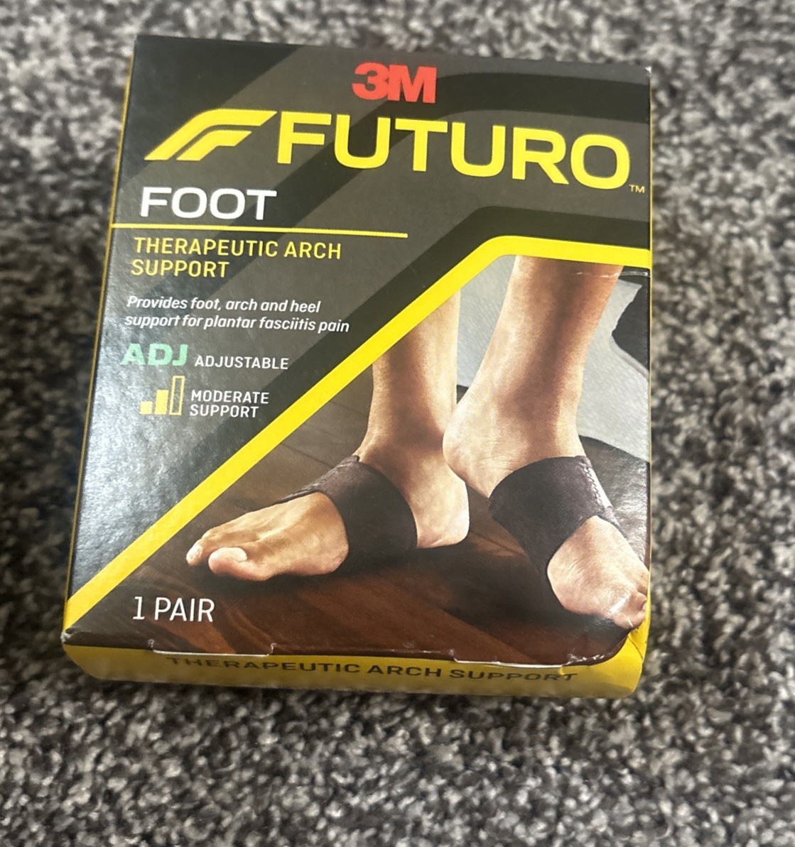 3M Futuro Foot Therapeutic Arch Support Adjustable Moderate Support, 1 Pair New