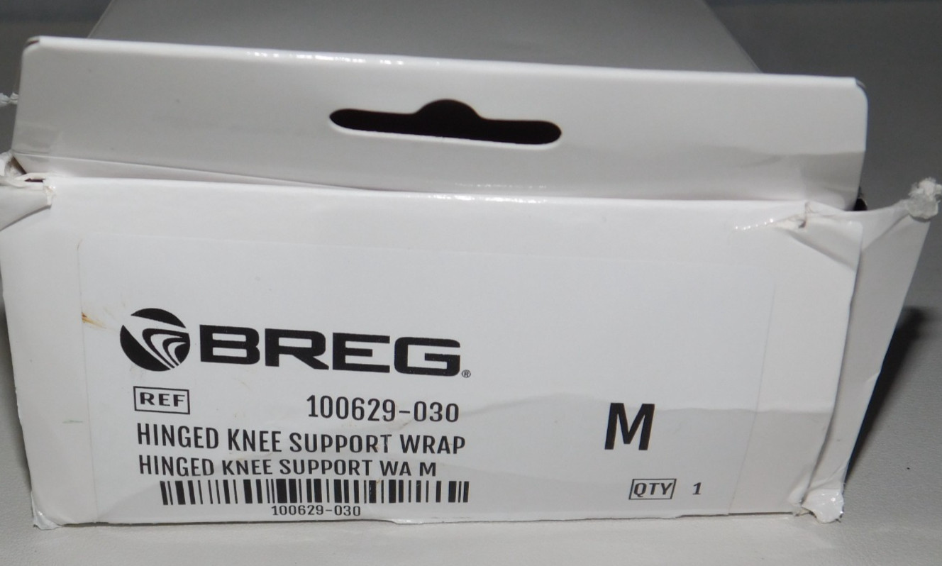 BREG HINGED KNEE SUPPORT WRAP 100629-030 sz M Adult NEW