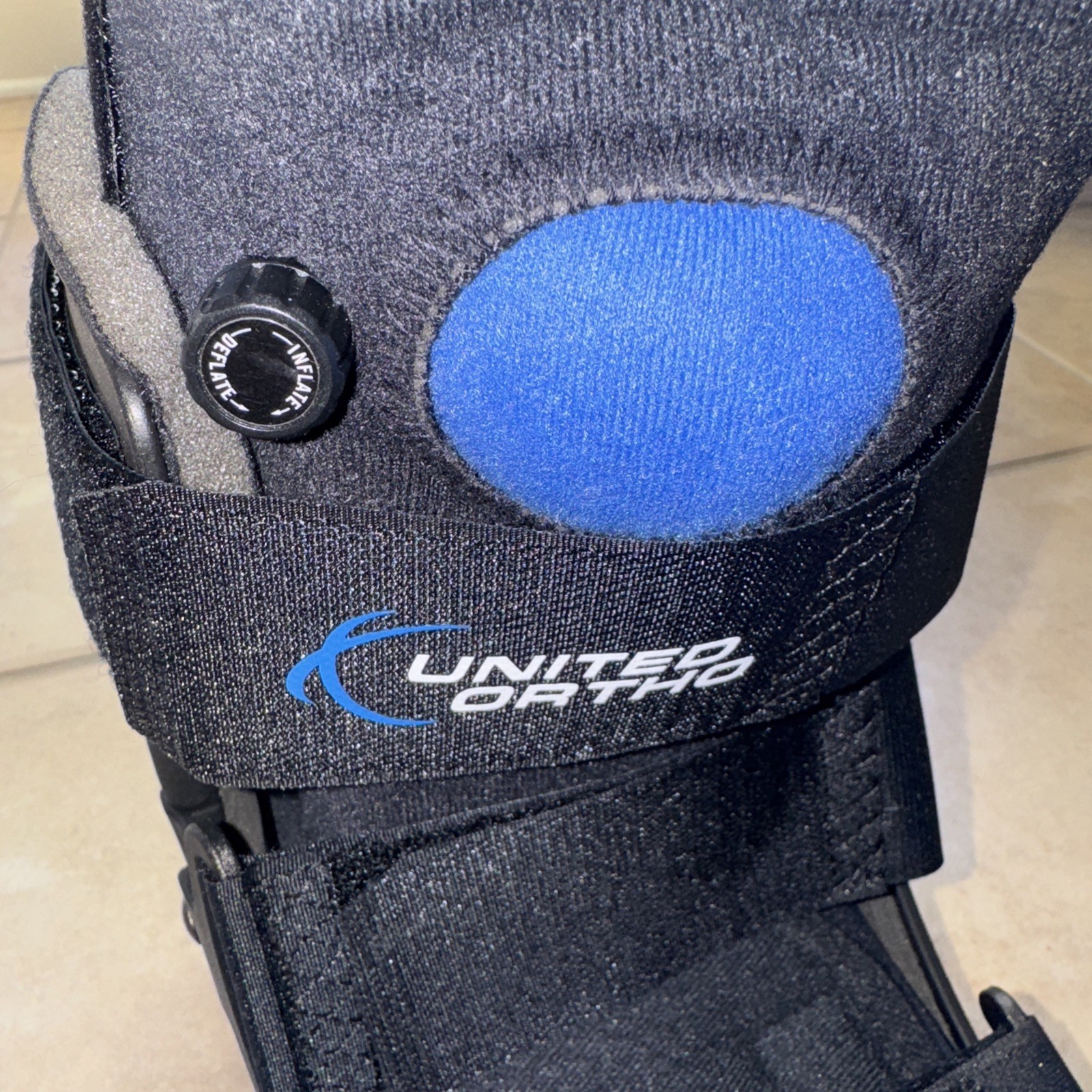 United Ortho USA14111 Short Air Cam Walker Fracture Boot, Size Large, Black