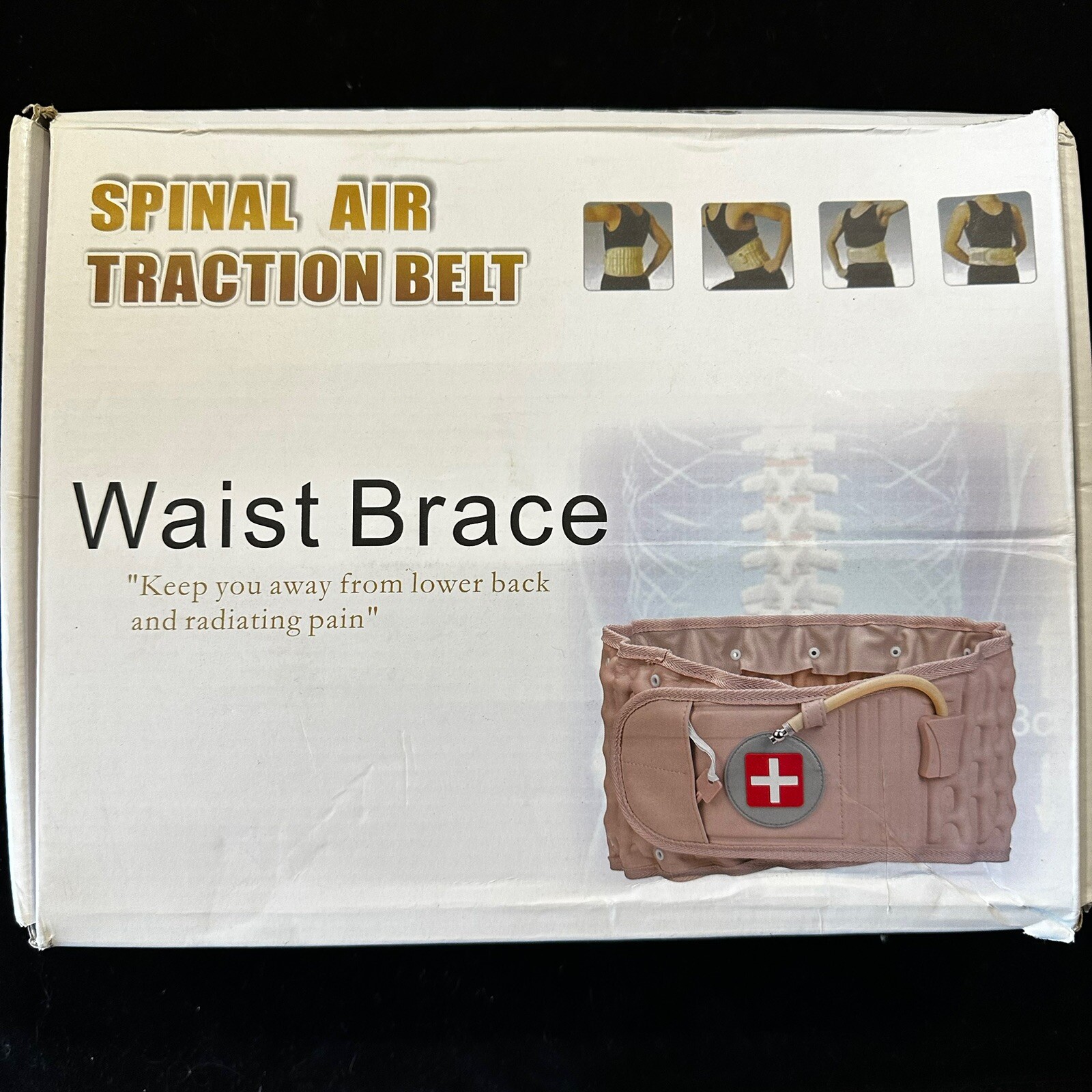 Spinal Air Traction Belt Waist Brace Back Support Lumbar NEW (OPEN BOX)!!!