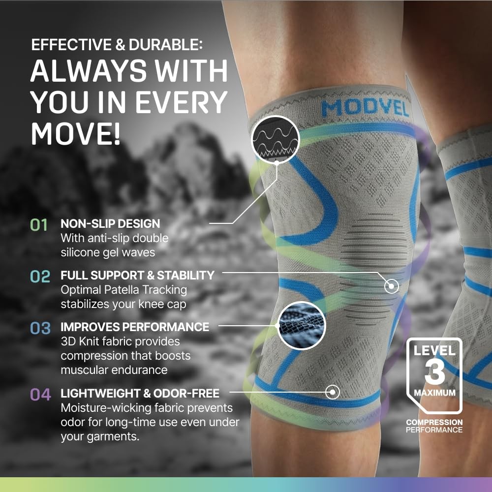 Modvel Knee Brace Grey/Blue Small Set A