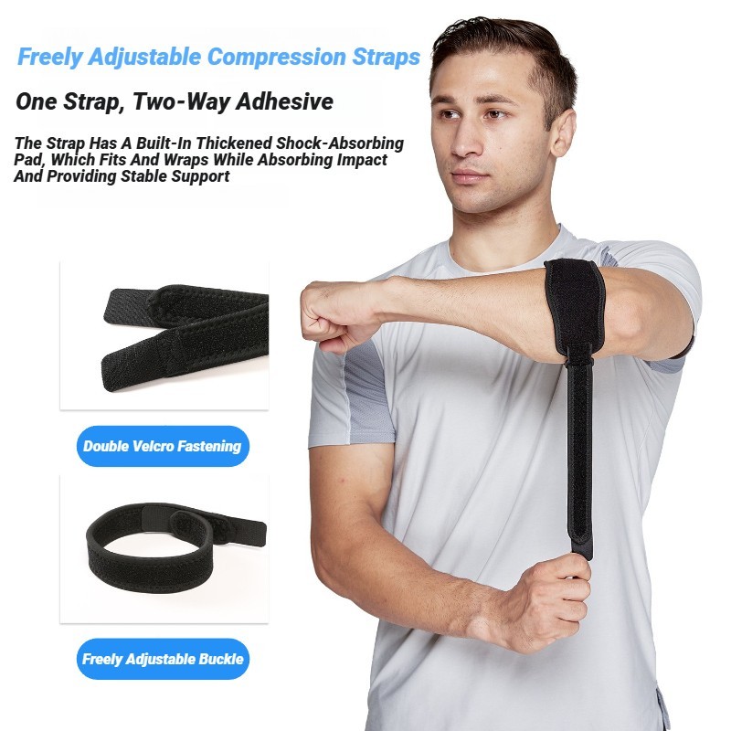 Tennis Elbow Brace Compression Strap Tendonitis Golfers Arm Support Band Adjust