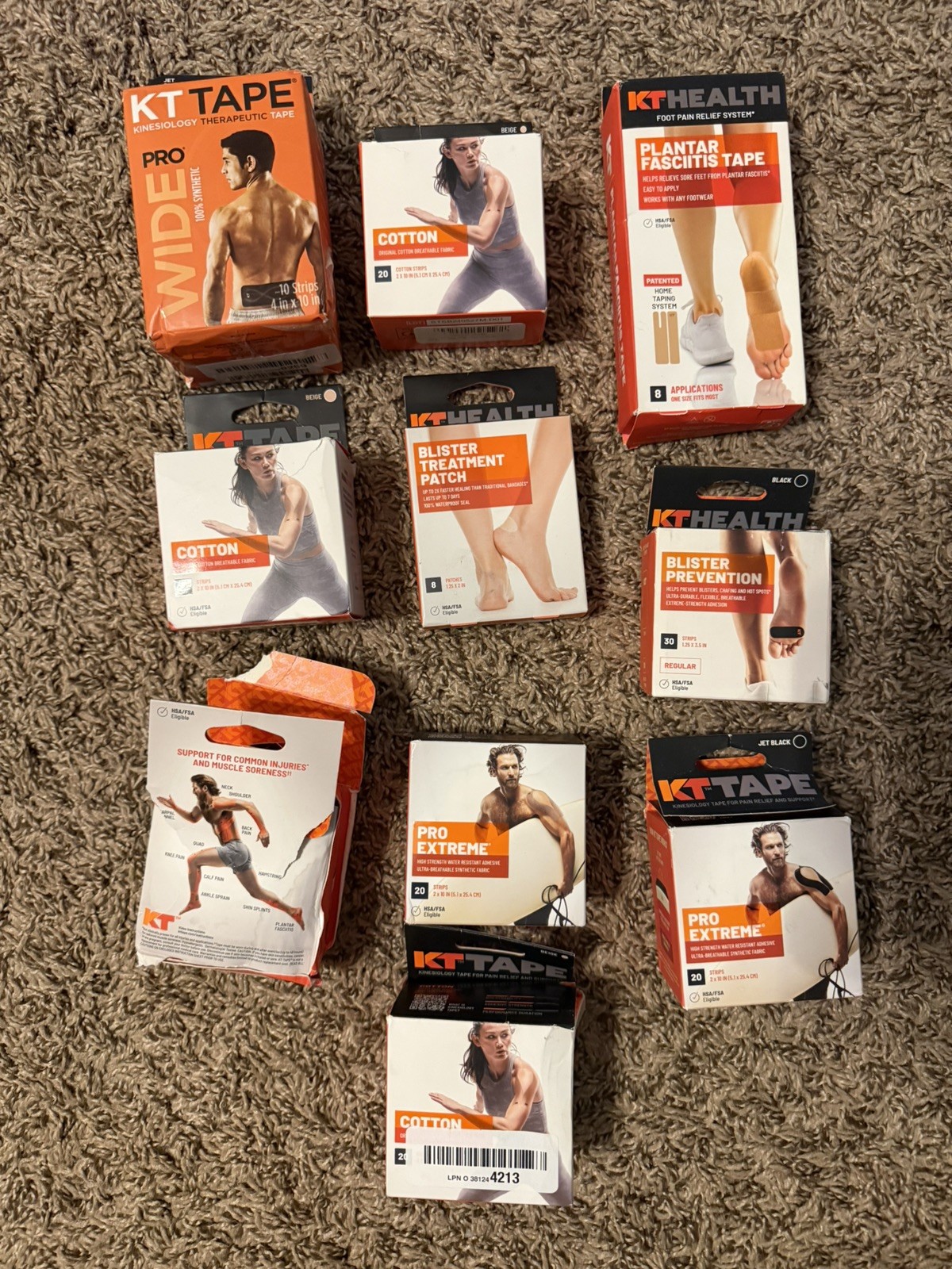 KT Tape & KT Health Lot – Kinesiology Tape, Blister & Foot Care (Used 5%)