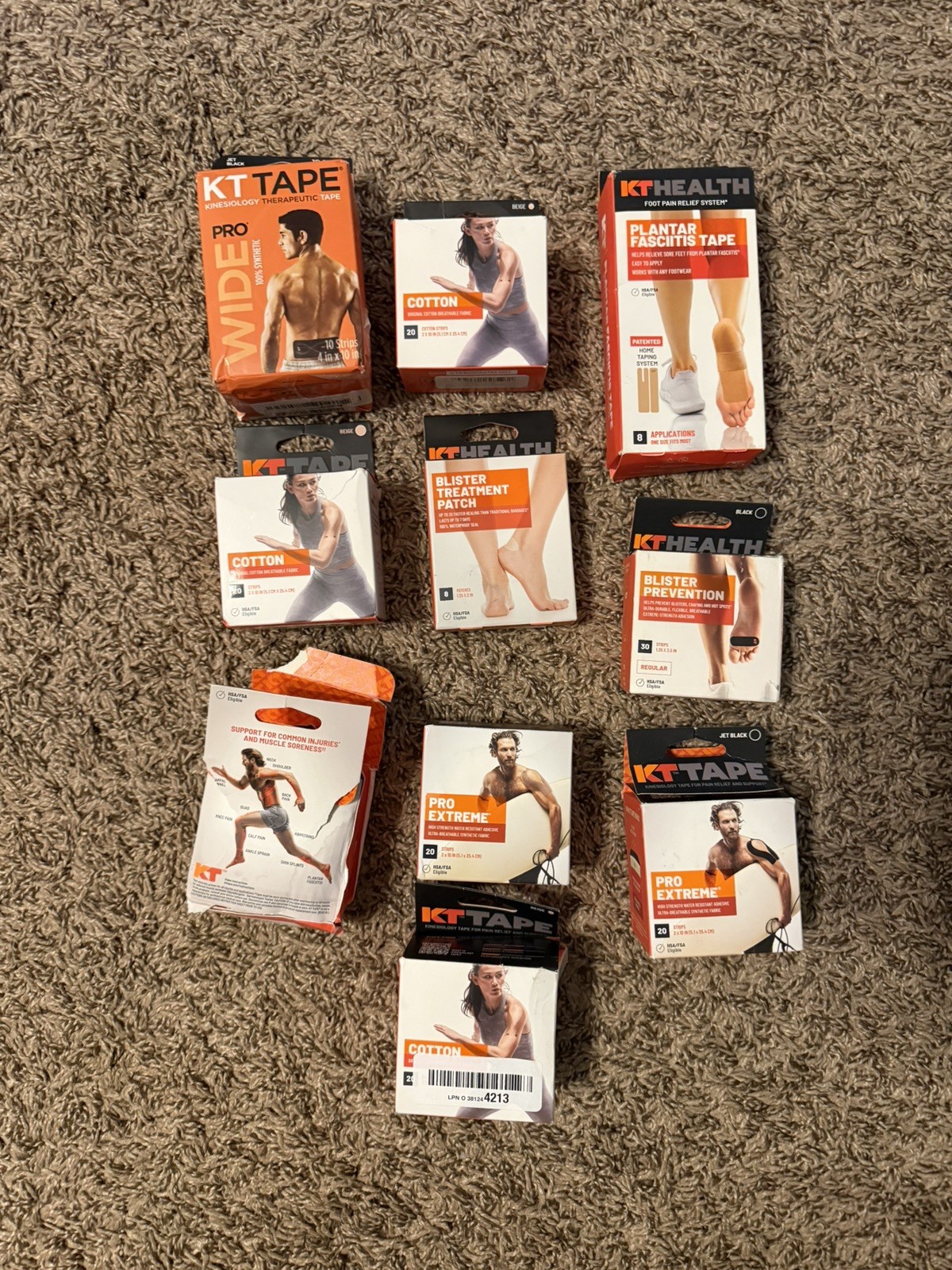KT Tape & KT Health Lot – Kinesiology Tape, Blister & Foot Care (Used 5%)