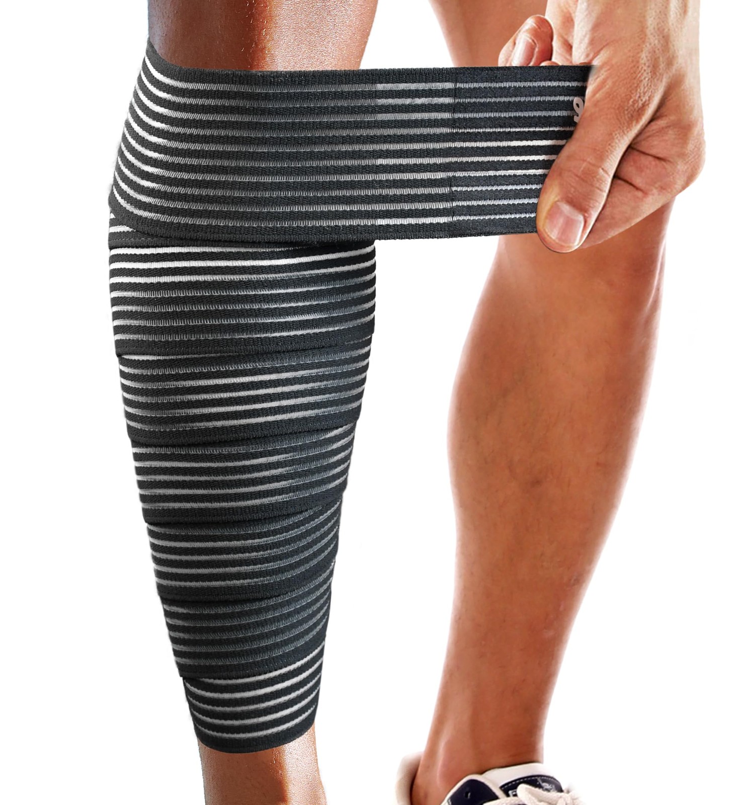 Calf Compression Wraps, 71″ Adjustable Elastic Bandage Sleeves, Lower Leg Cal…