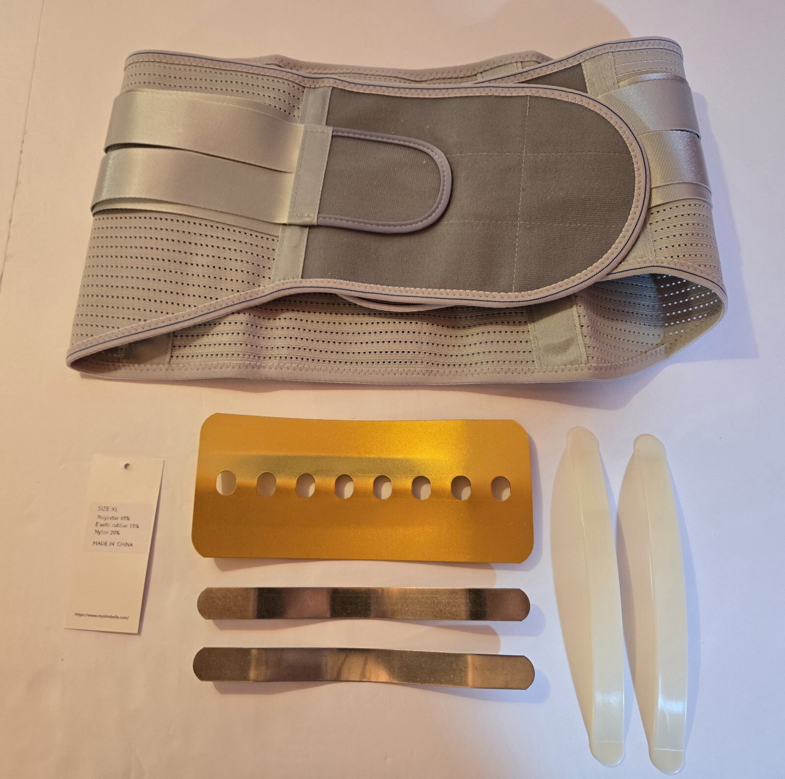Kiwi Rata Back Brace Heavy Lifting Posture Plates Sz Xl New