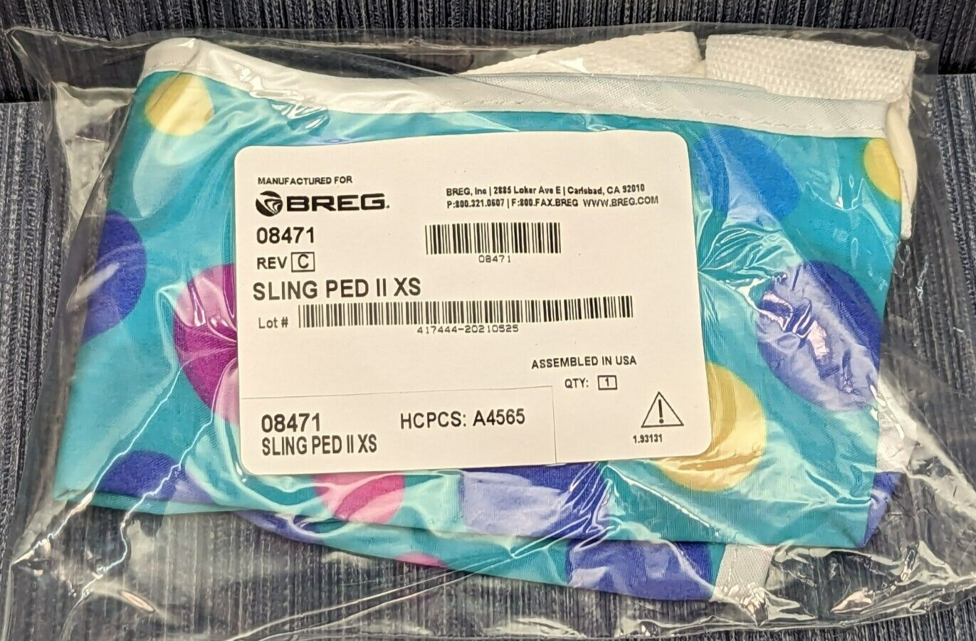 Breg 08471 Pediatric Sling 2 XS Polka Dot Design