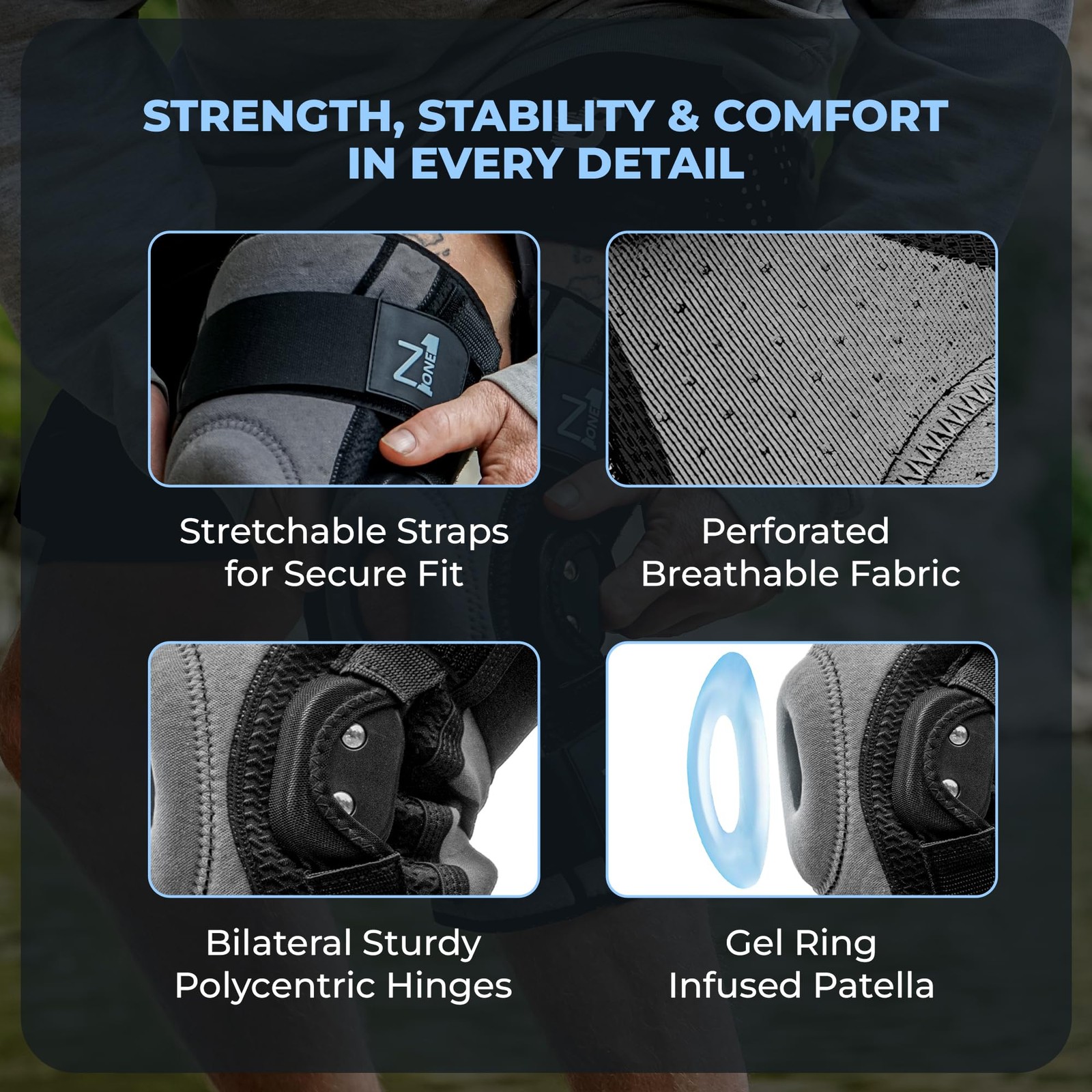 Z1 K11 Knee Brace for Knee Pain with Gel Patella & Stability – Hinged Knee Su…