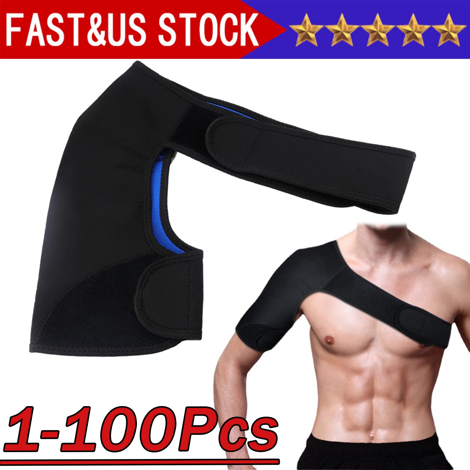 Shoulder Brace Support Compression Sleeve Torn Rotator Cuff Relief Joint AC Pain