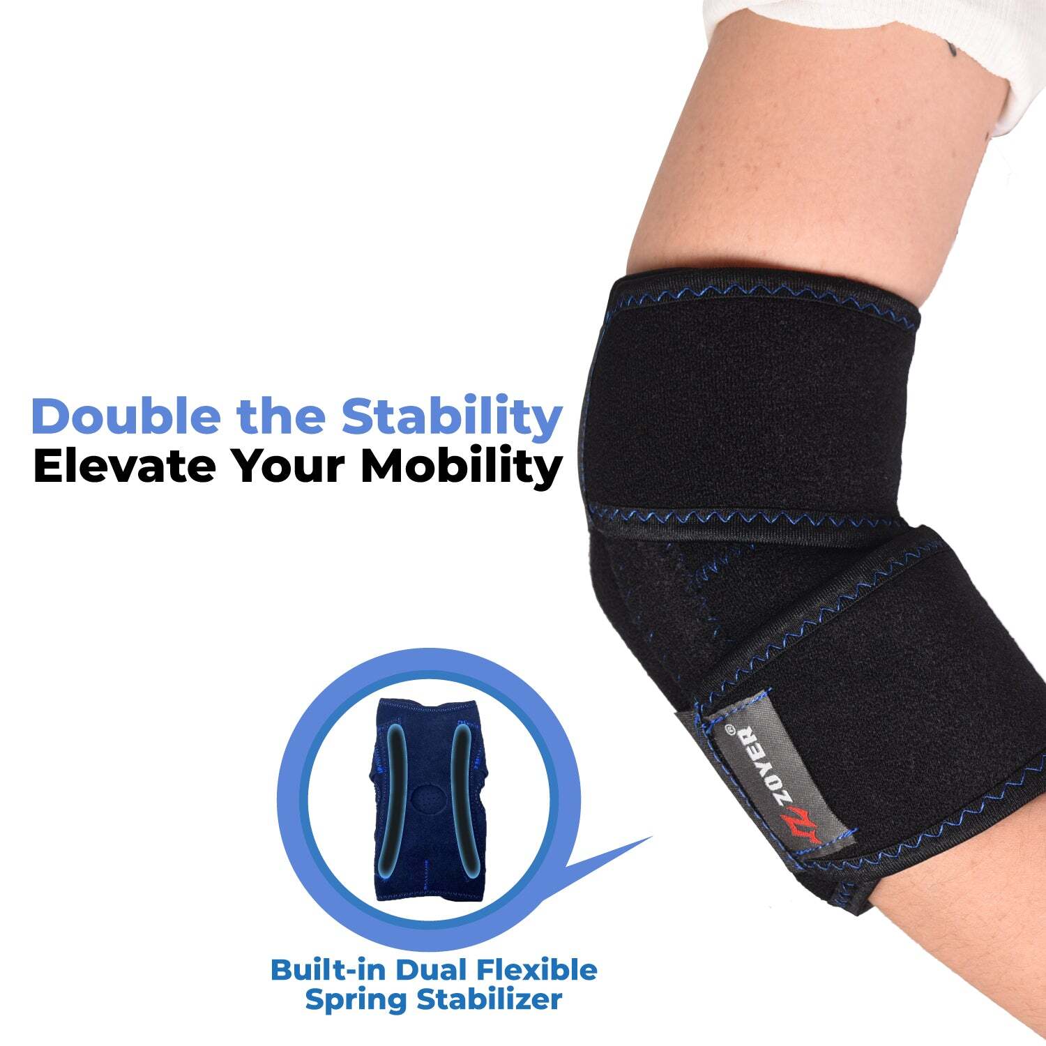 ZOYER Recovery Elbow Brace with Dual Stabilizer