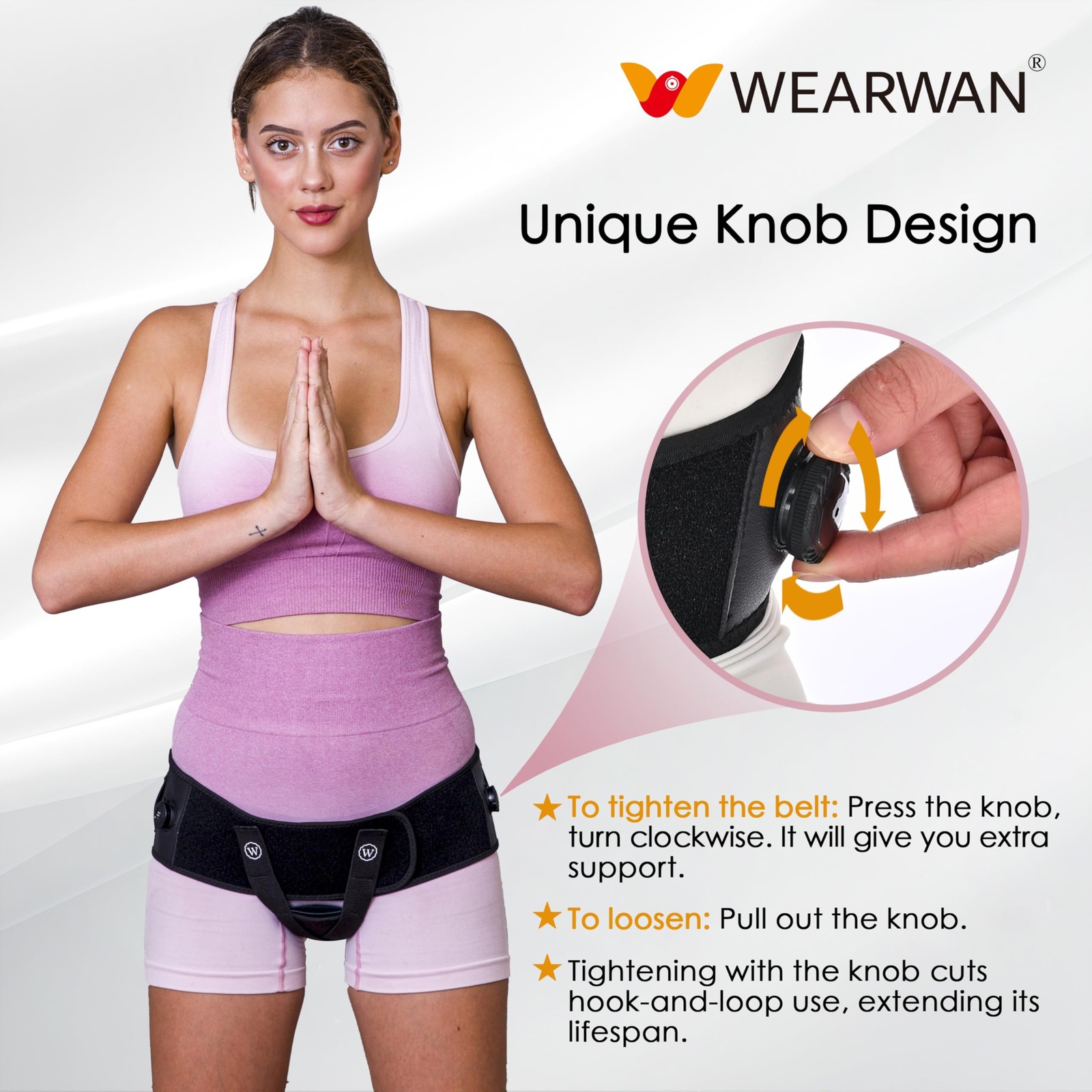 wearwan Pelvic Support Belt for Pregnancy & Postpartum – Prolapse Support for…