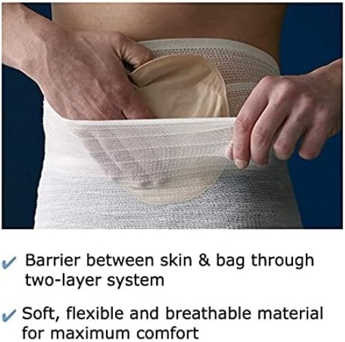 Corsinel StomaSafe Classic Pack of 3 Ostomy/Hernia Light Support White, M 38-…