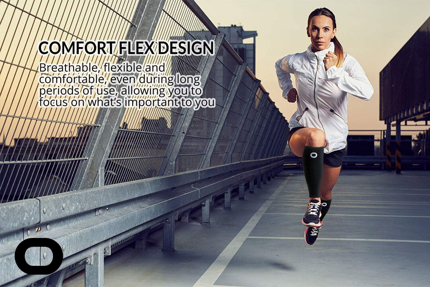 Calf Sleeves for Men & Women (Pair) – Instant Shin Splint Support, Leg Cramps, C