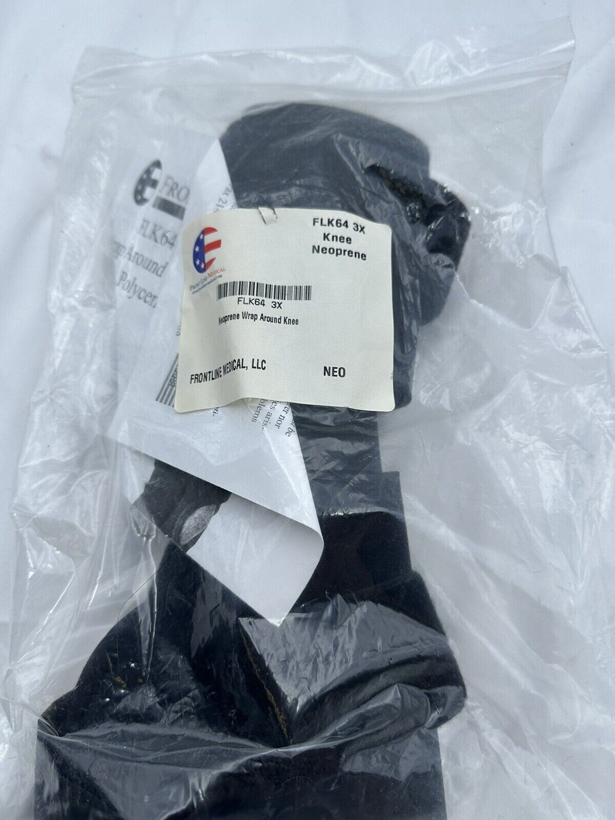 Front Line Medical NeoPrene Wrap Around Knee FLK64 3X