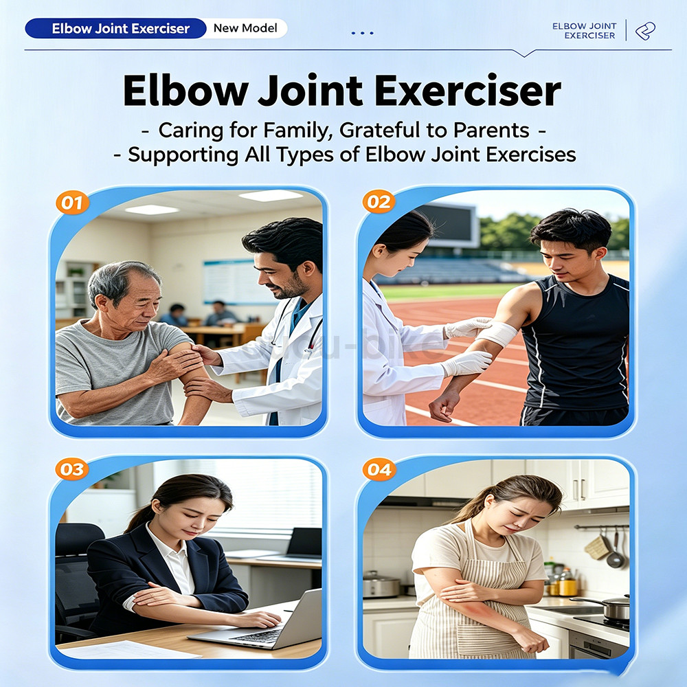 Adjustable Elbow Exerciser, 6-Speed CPM Machine for Post-Surgery Injury Recovery