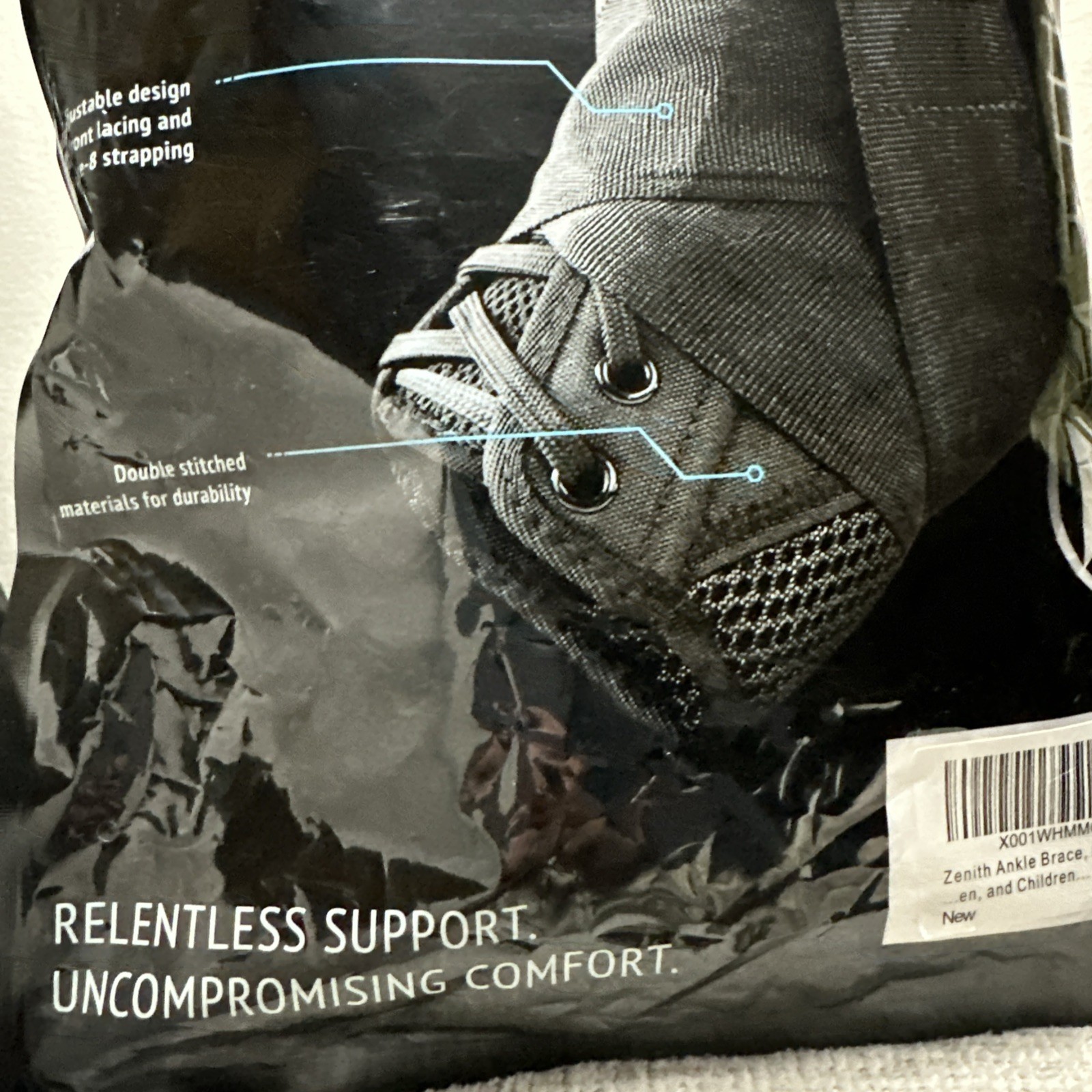 New Zenith Ankle Brace, Lace up Adjustable Support , Small, Injury, Running Ball
