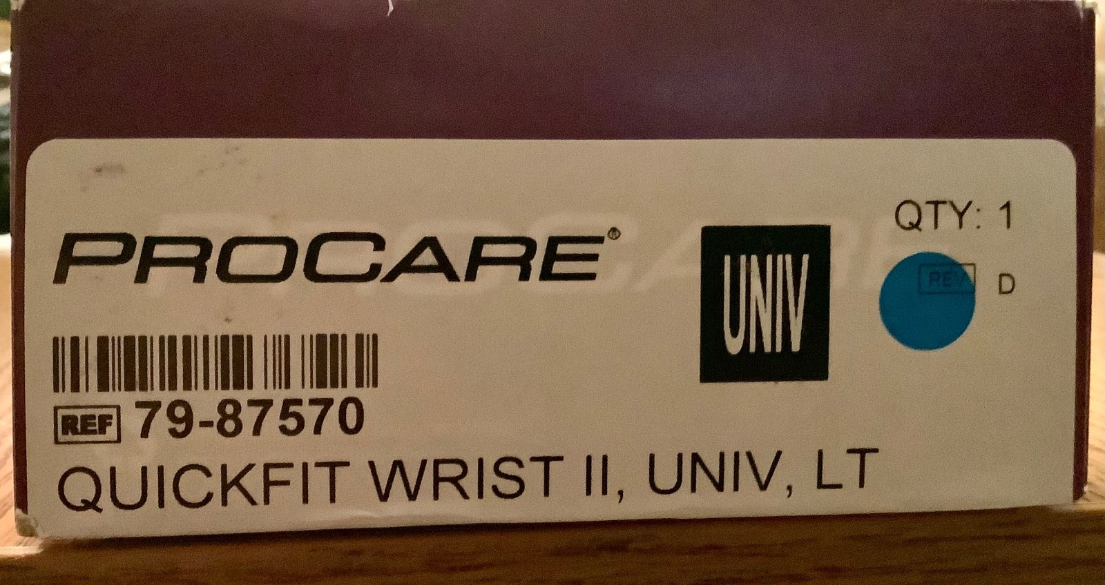 DJO PROCARE QUICKFIT WRIST II, UNIV, LT 79-87570 BLACK