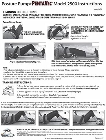 Posture Pump® Penta Vec® Lumbar Decompression Device – Adjustable Lower Back Sup