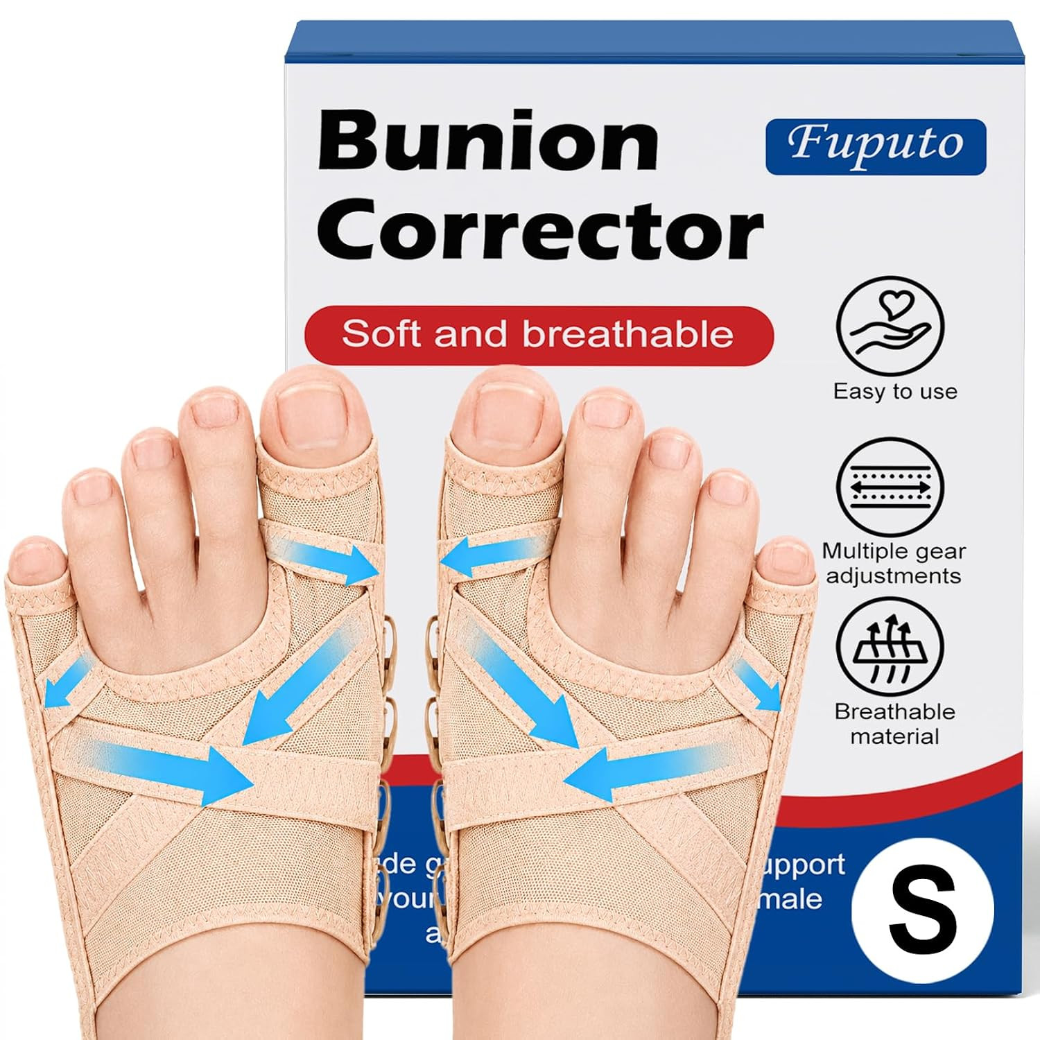 Adjustable Bunion Corrector Sleeve, Bunion Support for Men & Women, Breathable H