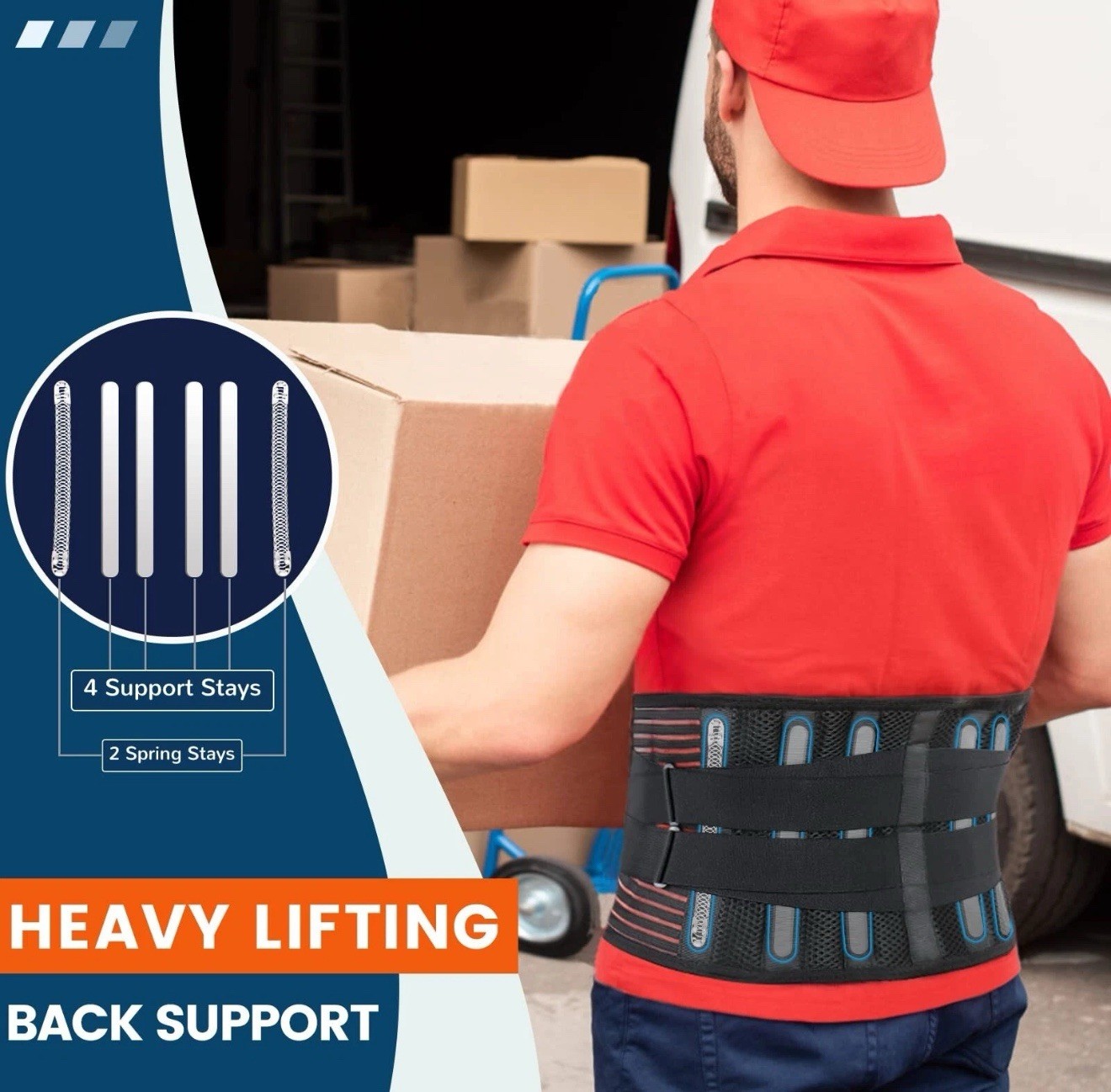 Breathable Waist Lumbar Lower Back Support Belt for Men Women Adult Back Brace